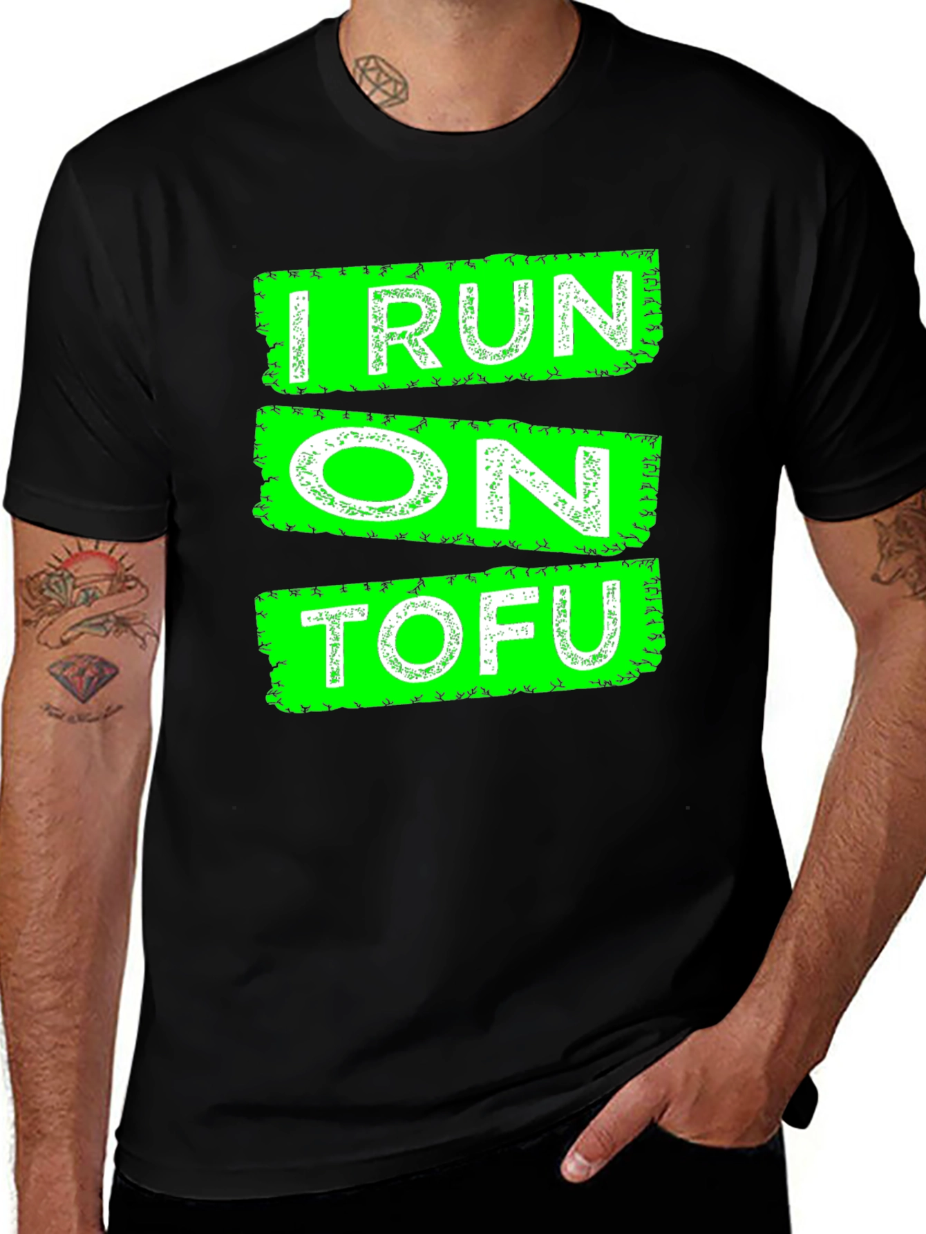 I Run On Tofu Graphic T-Shirt