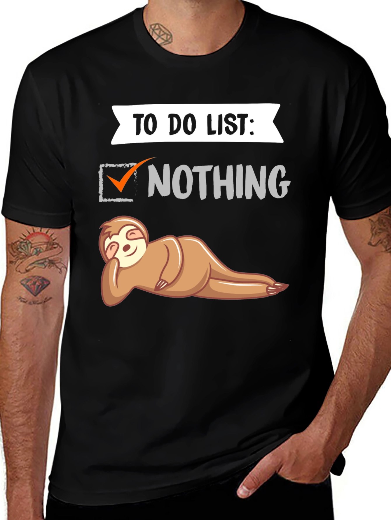 Variant 30 of Lazy Sloth To-Do List T-Shirt - Funny Graphic Tee