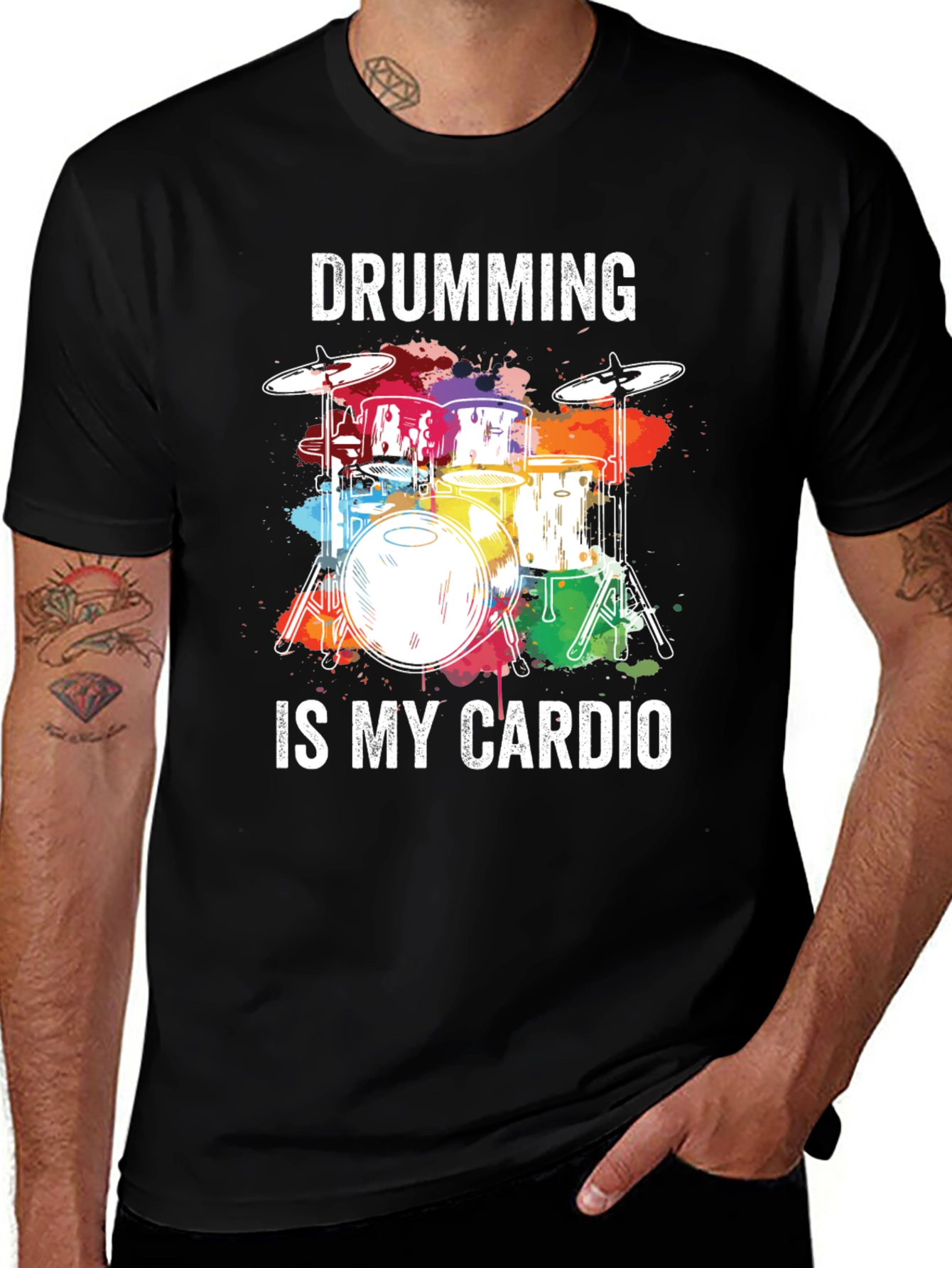 Variant 19 of Drumming is My Cardio T-Shirt