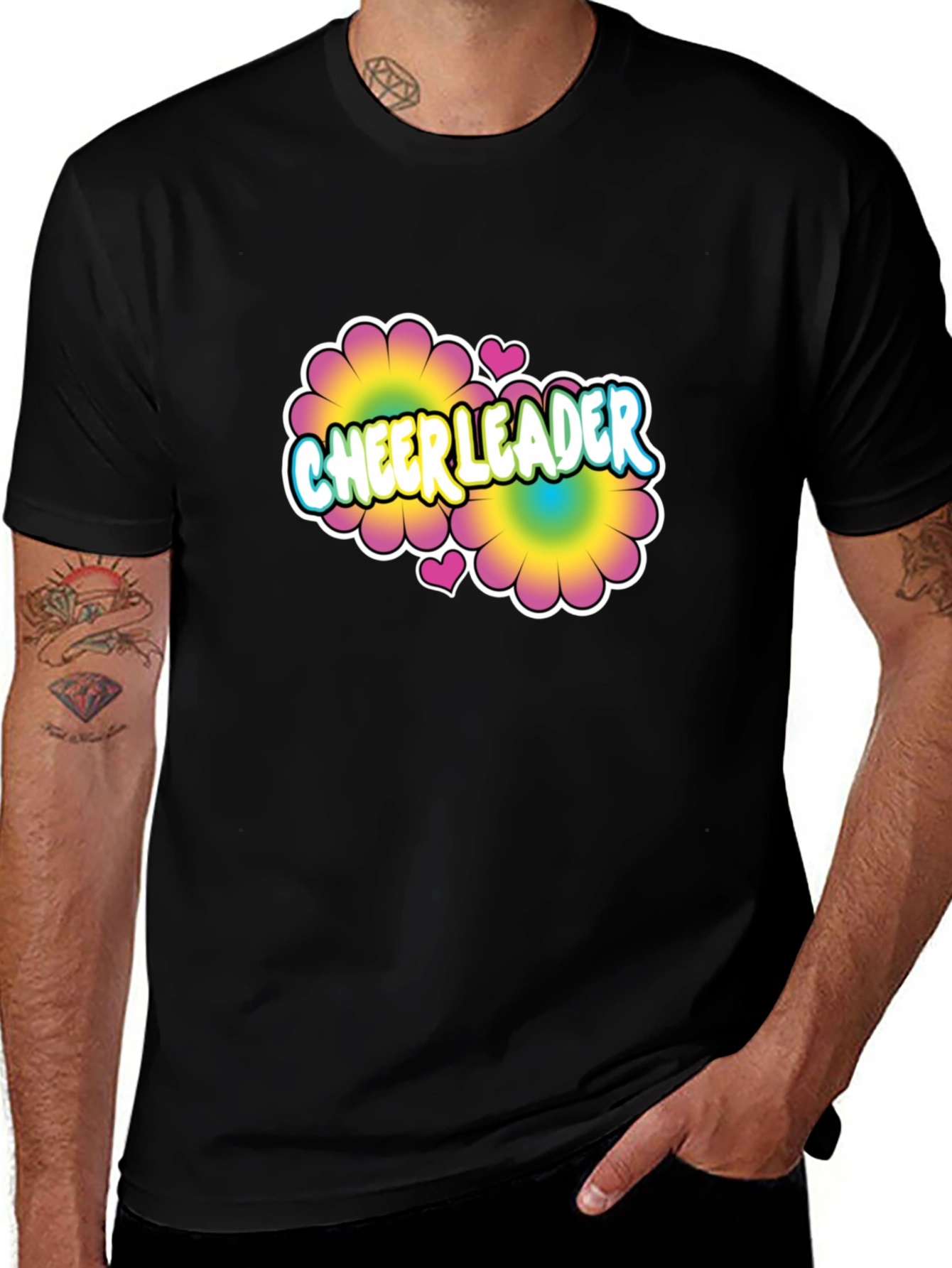 Variant 17 of Cheerleader Flower Power Graphic T-Shirt