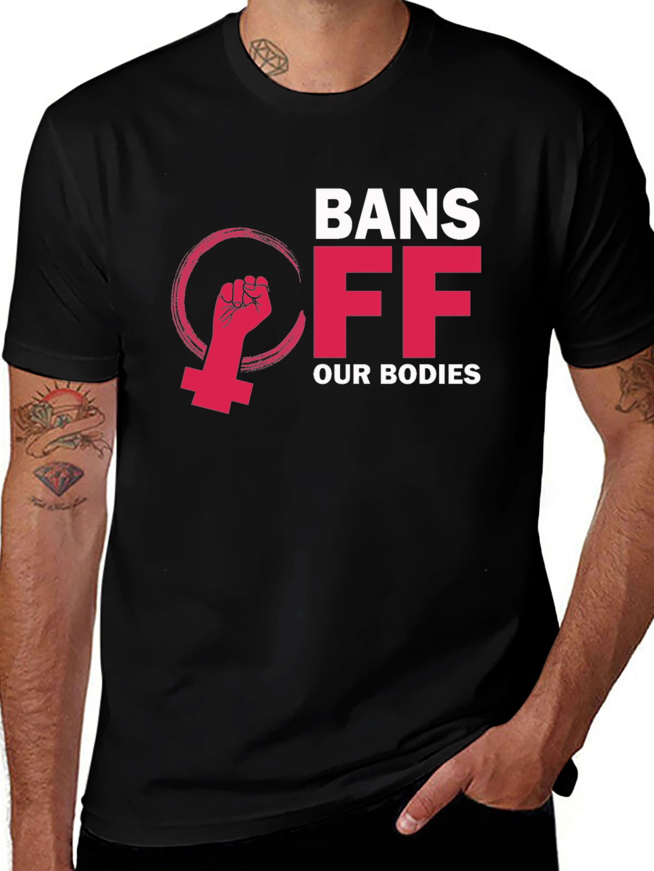 Bans Off Our Bodies Graphic T-Shirt - Black