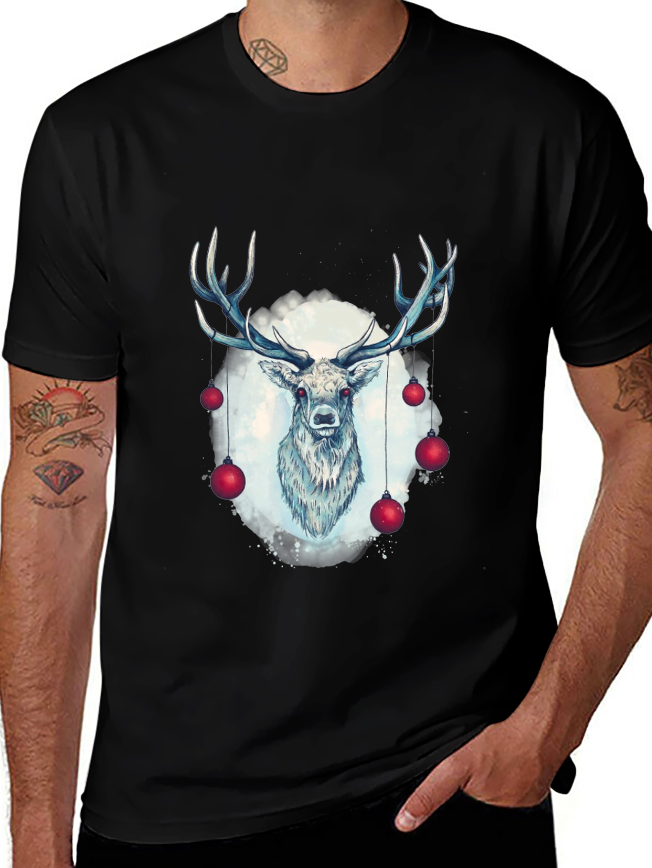 Variant 16 of Deer Christmas T-Shirt - Holiday Style