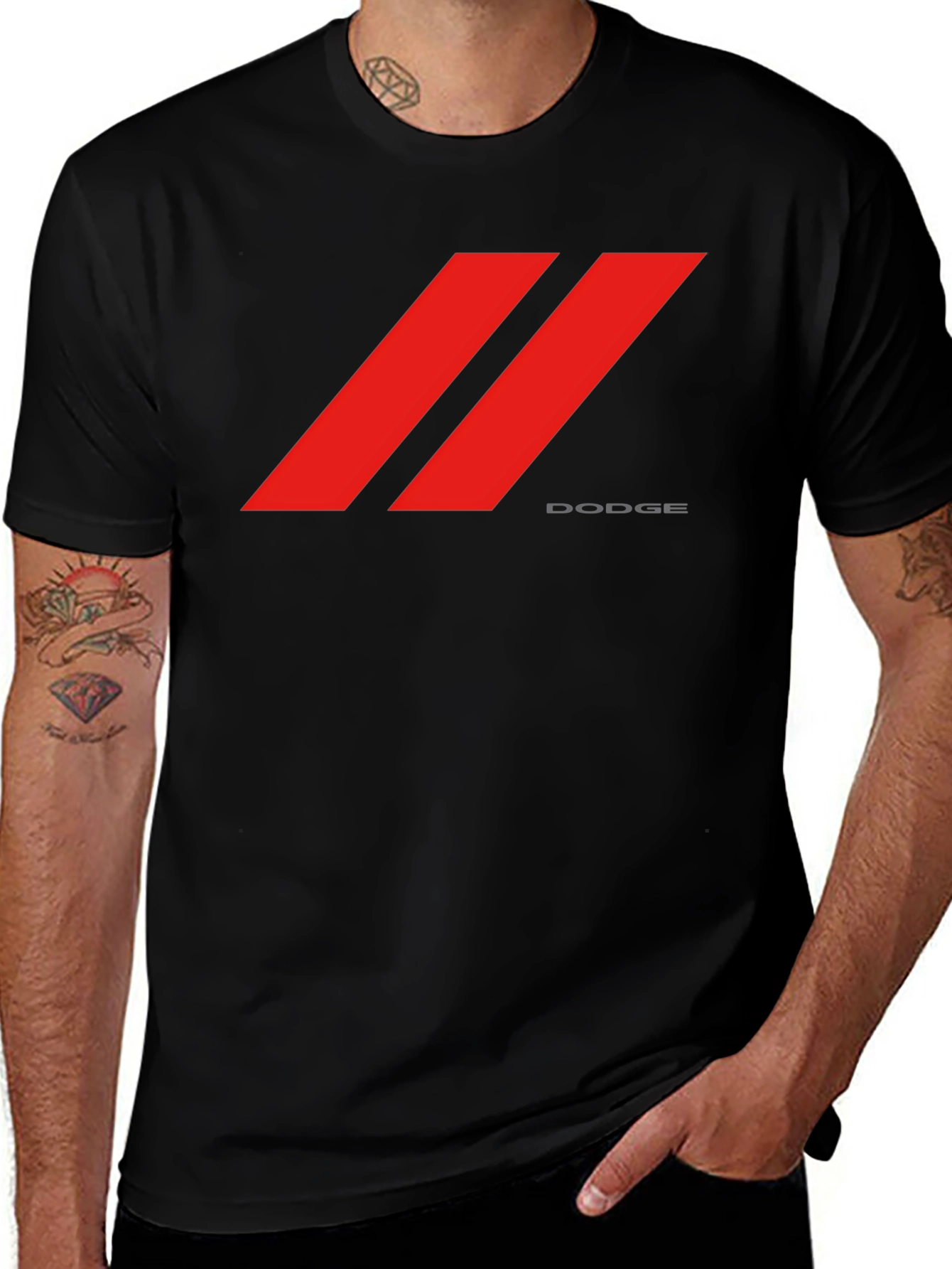 Dodge Logo Black T-Shirt - Classic Car Enthusiast Apparel