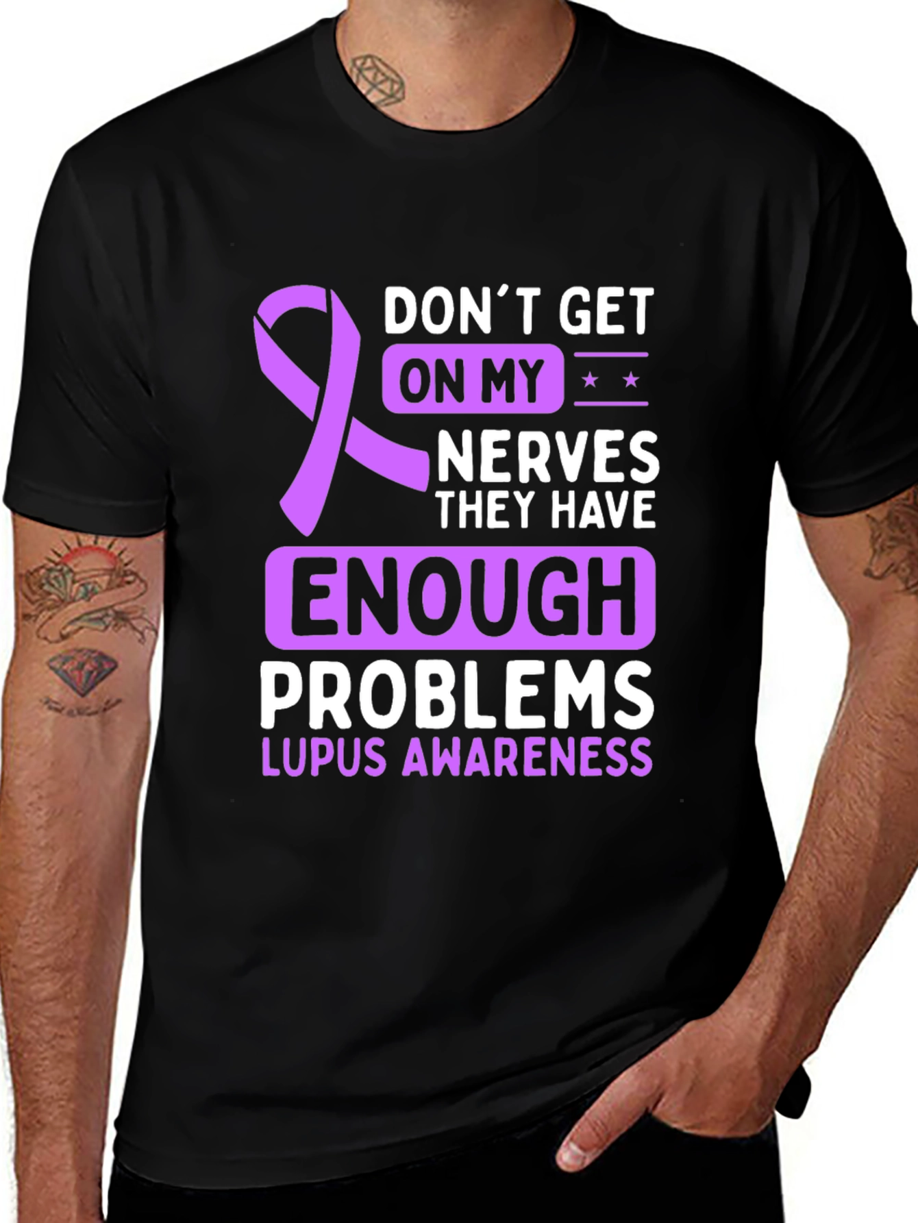 Lupus Awareness T-Shirt - Don't Get on My Nerves