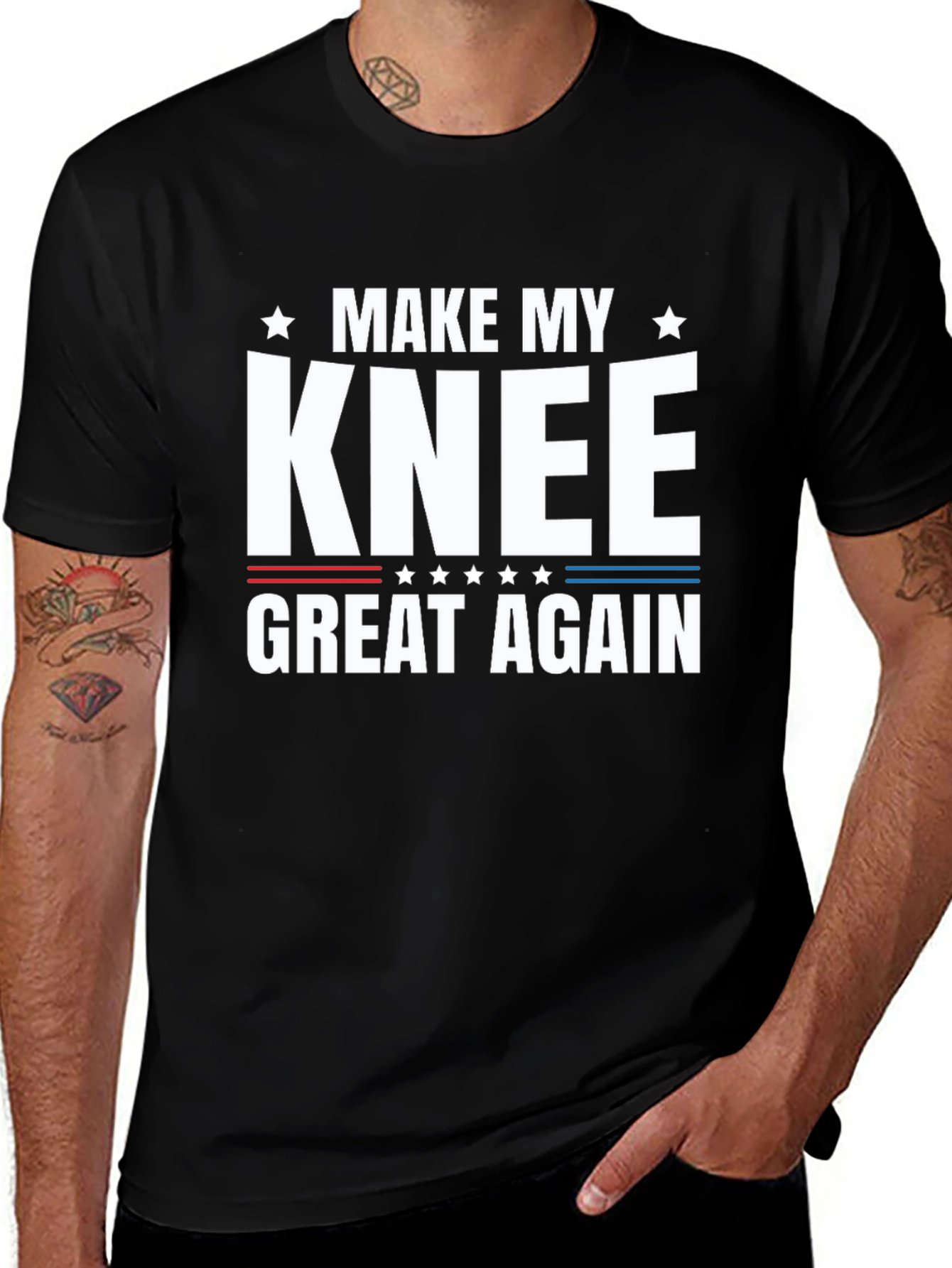 Variant 17 of Make My Knee Great Again Graphic Tee