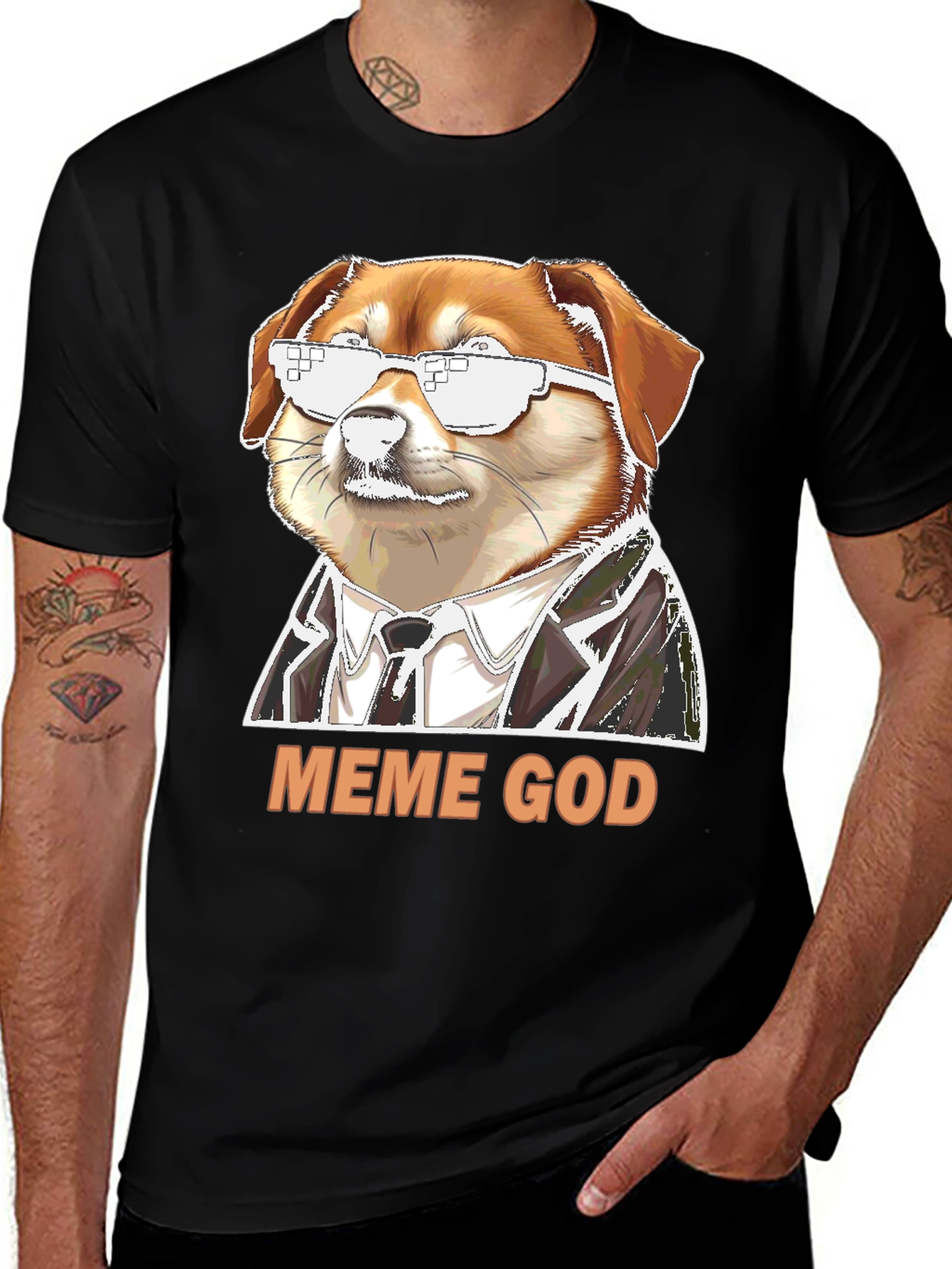 Variant 7 of Meme God Doge T-Shirt - Funny Novelty Tee