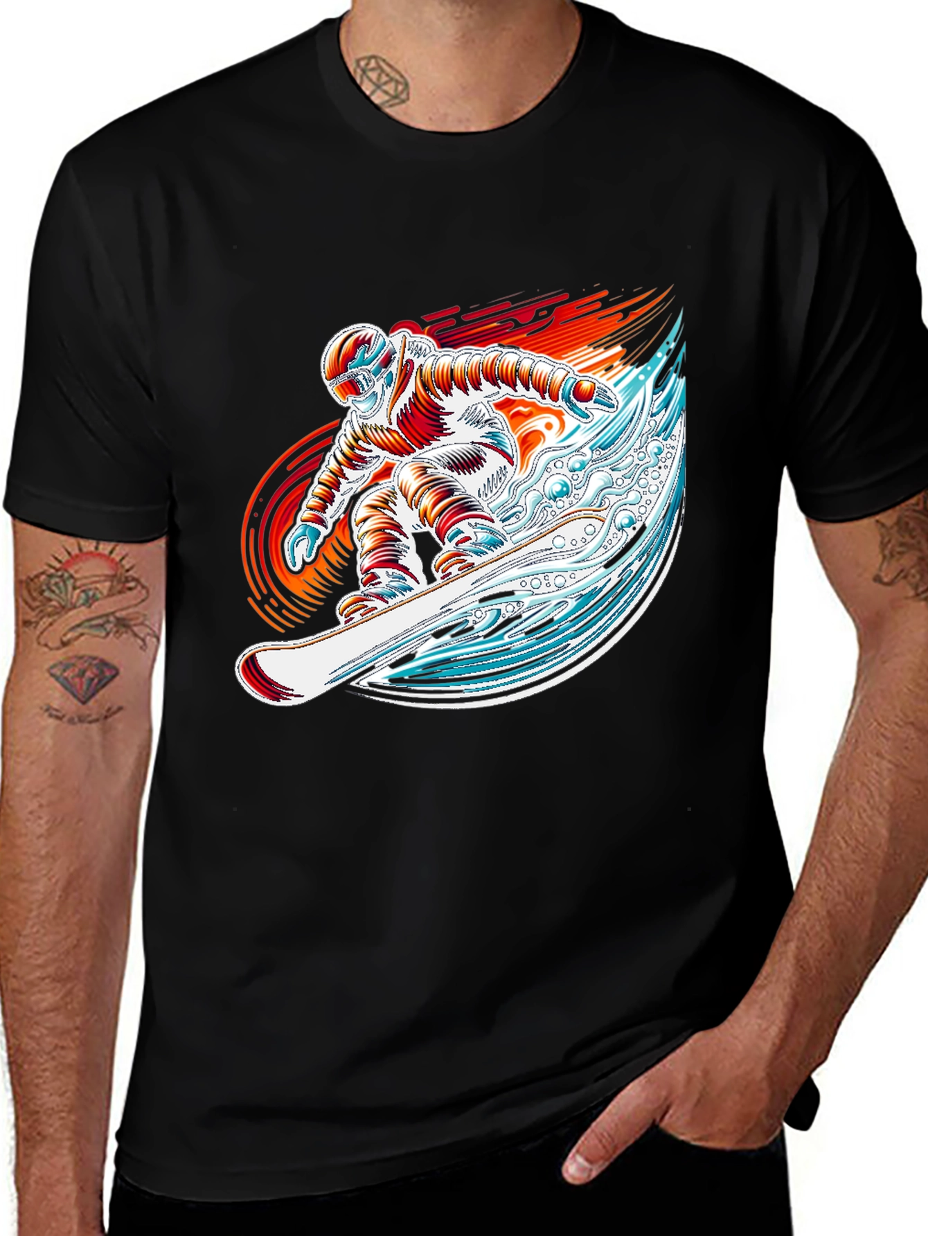 Variant 27 of Snowboarder Graphic T-Shirt - Cool Sporty Tee