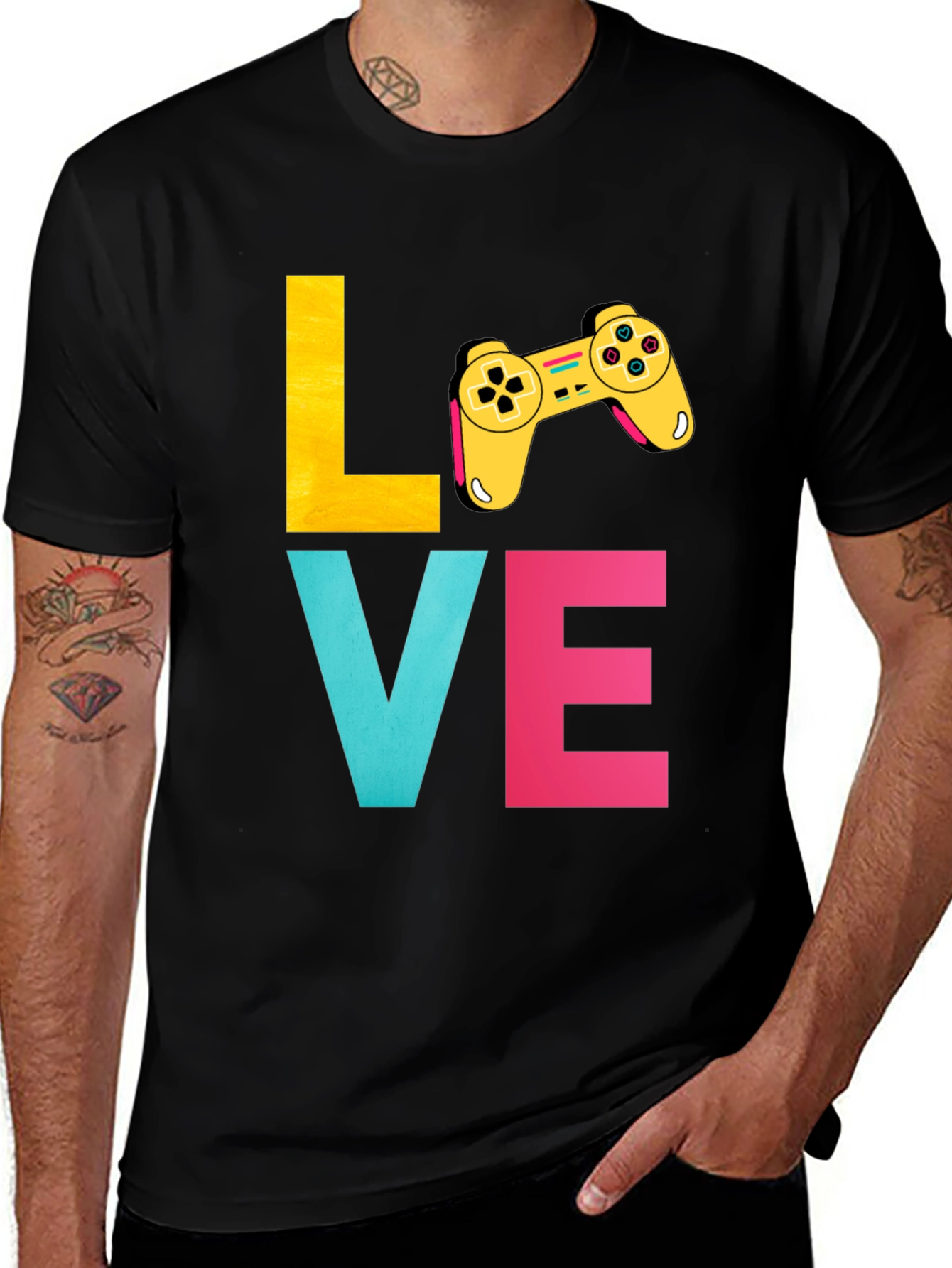 Love Gaming T-Shirt: Retro Controller Design