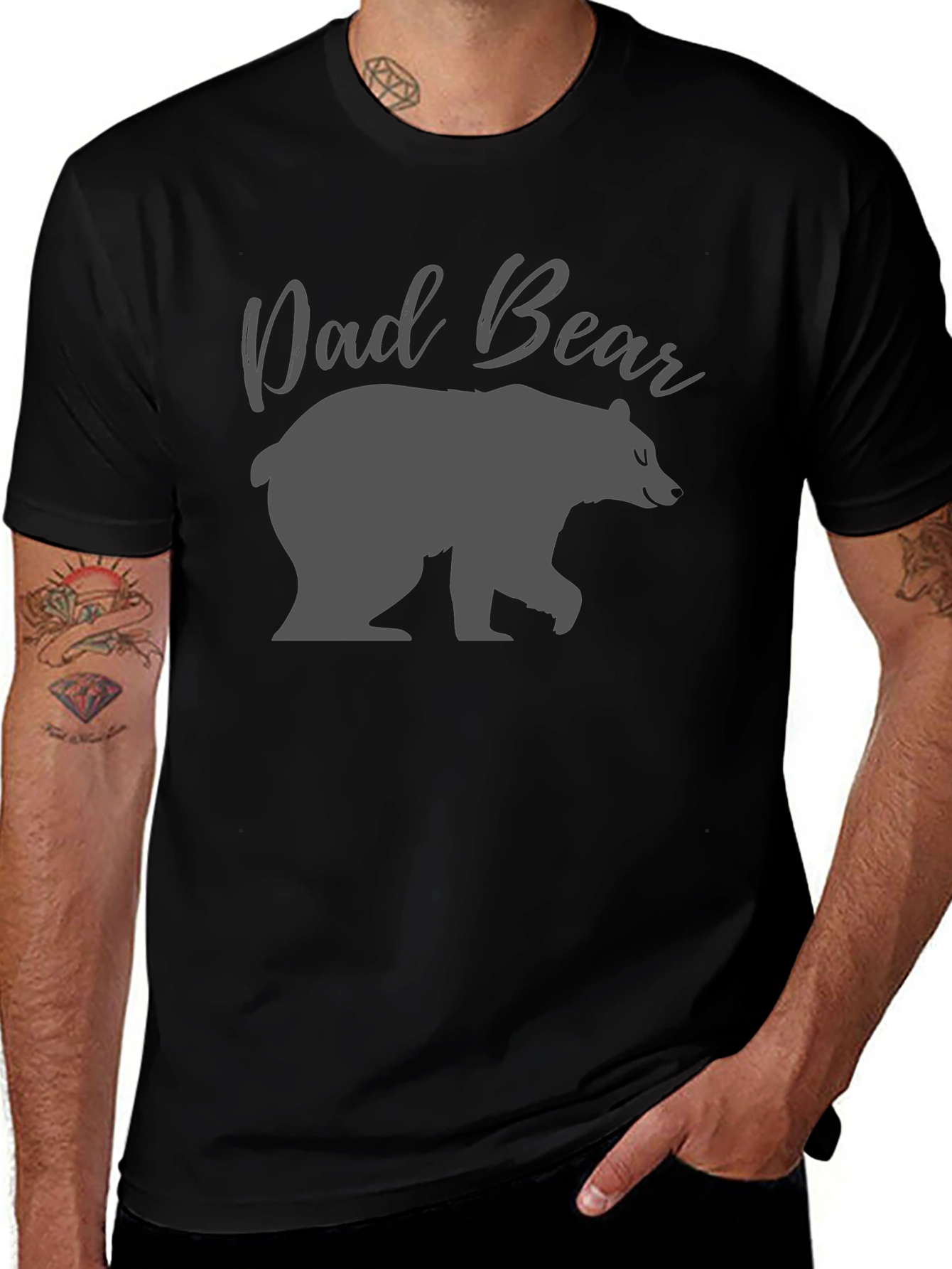Dad Bear Graphic T-Shirt - Father's Day Apparel