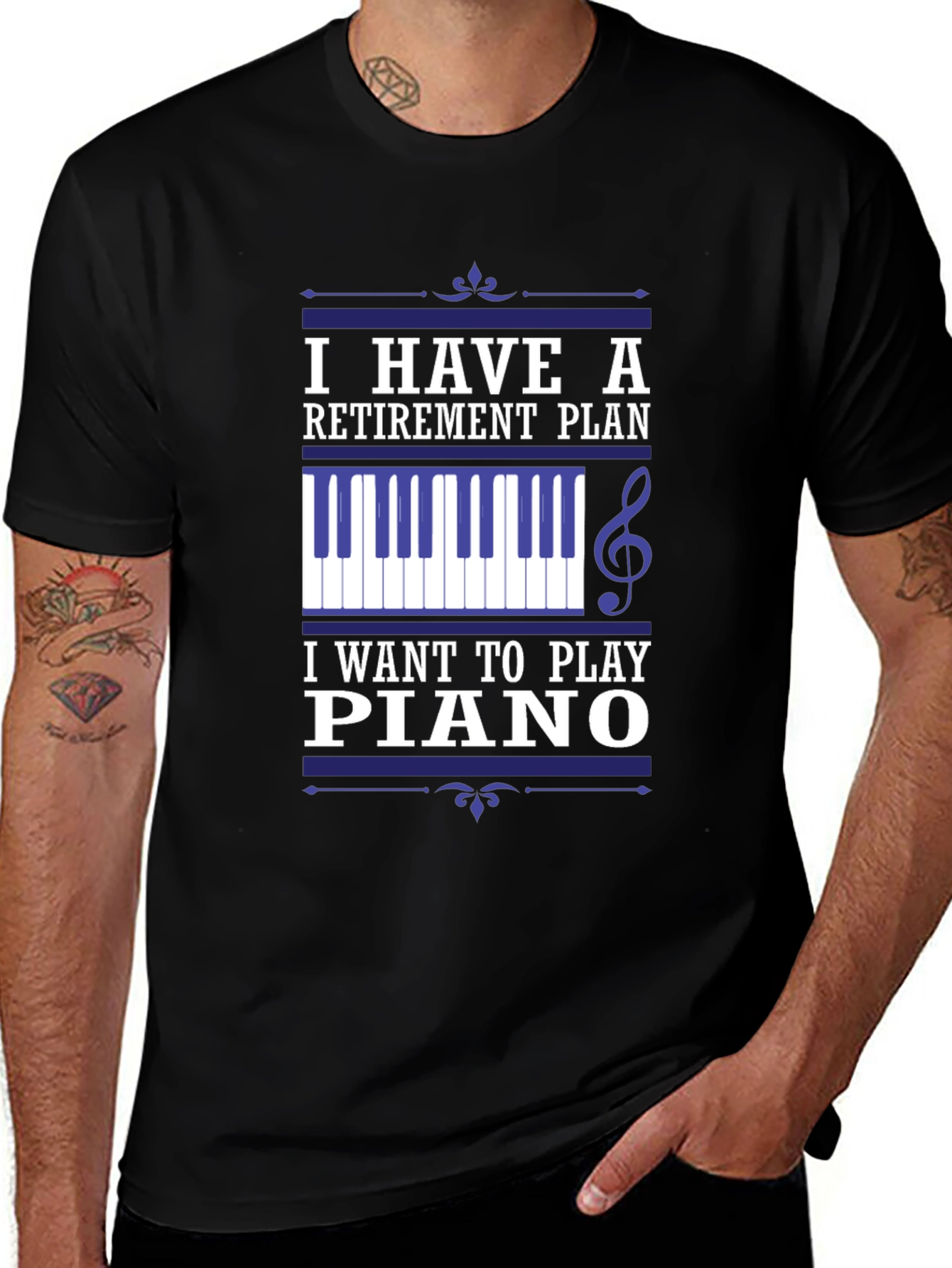 Variant 23 of Retirement Plan Piano T-Shirt - Musician Gift