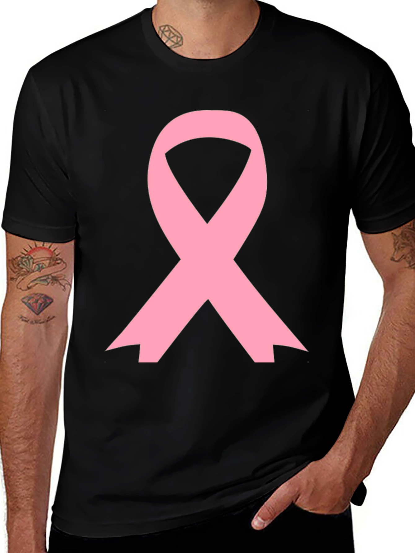 Variant 3 of Pink Ribbon T-Shirt - Cancer Awareness