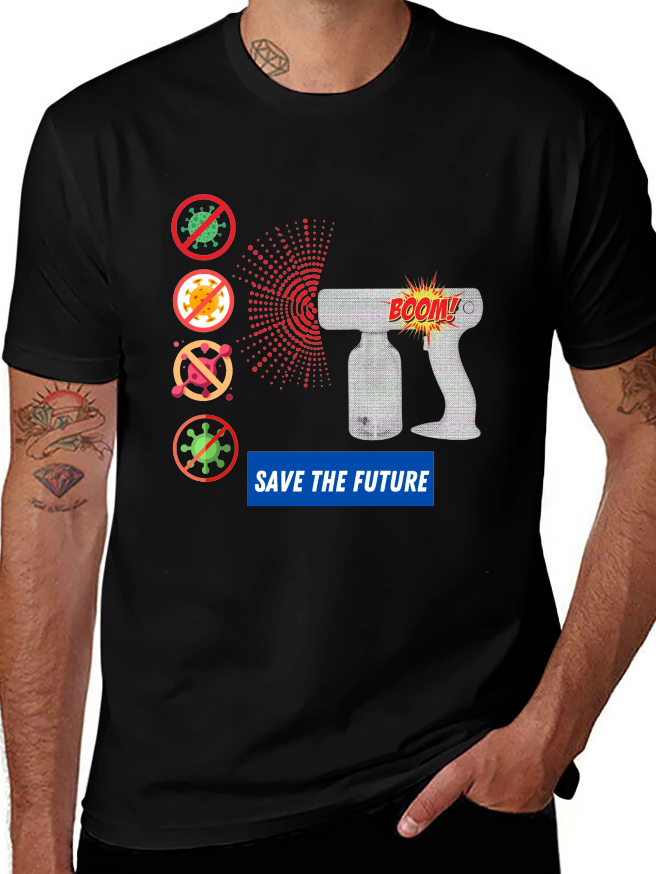 Variant 23 of Save the Future T-Shirt - Anti-Virus Protection Tee