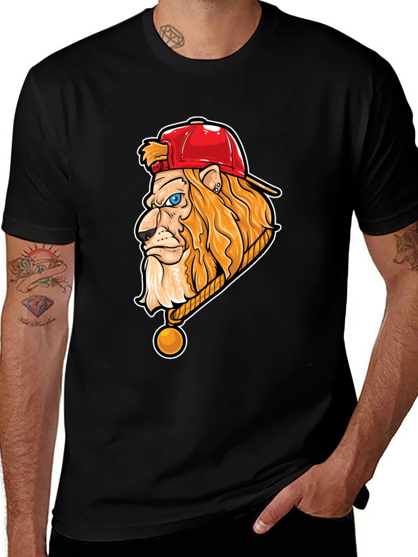 Lion Head Graphic Tee - Cool Streetwear Style