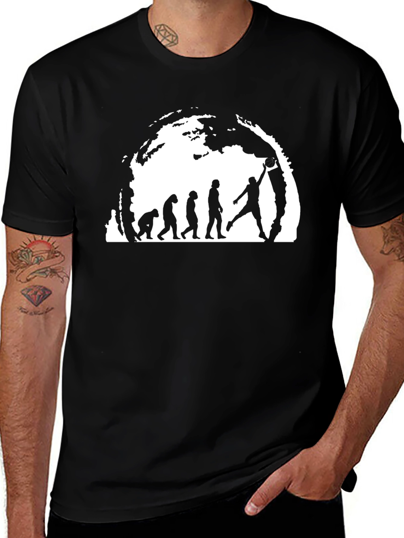 Variant 16 of Basketball Evolution T-Shirt - Black