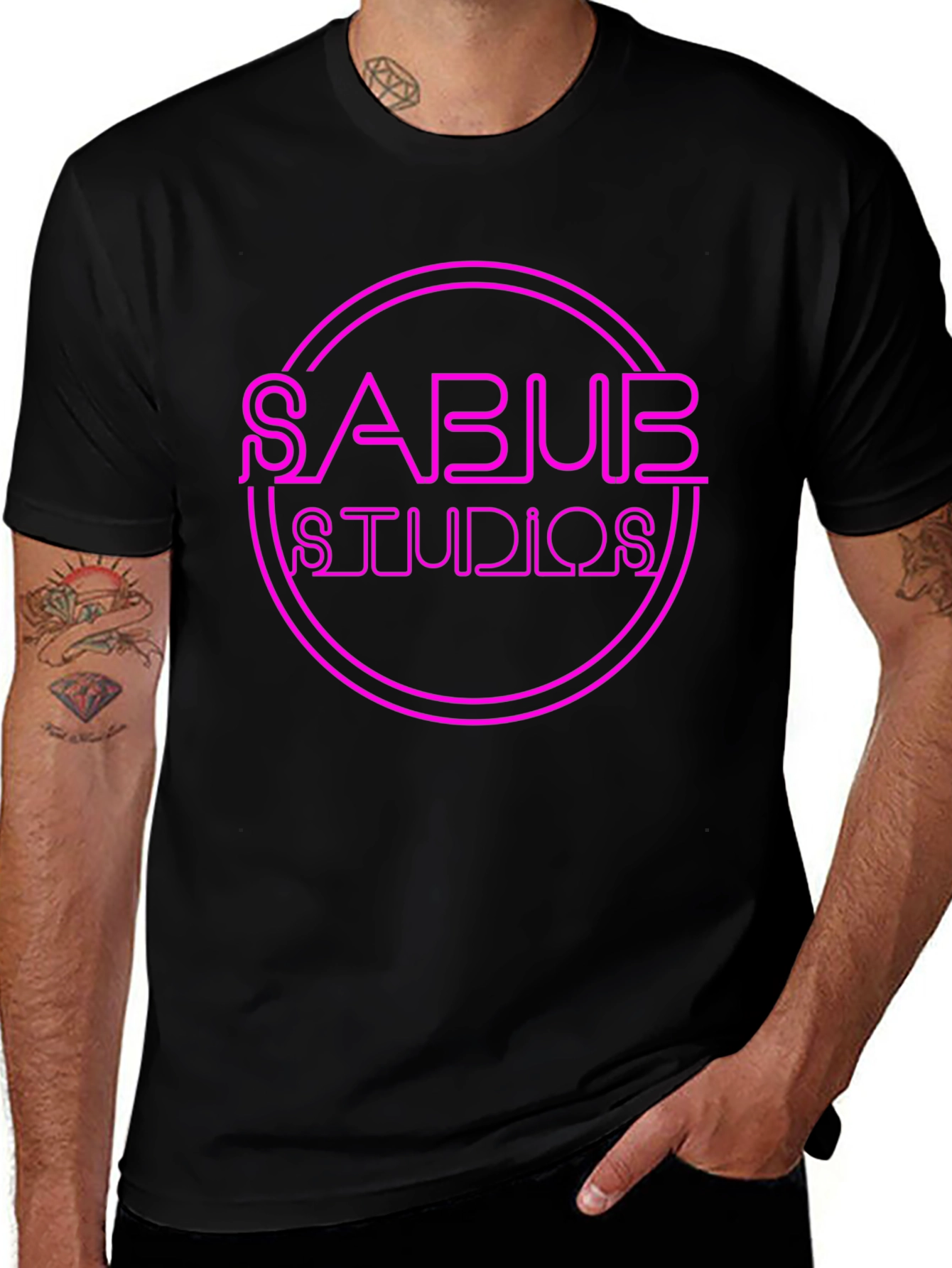 Variant 2 of SABUB Studios Graphic Tee - Bold Neon Design