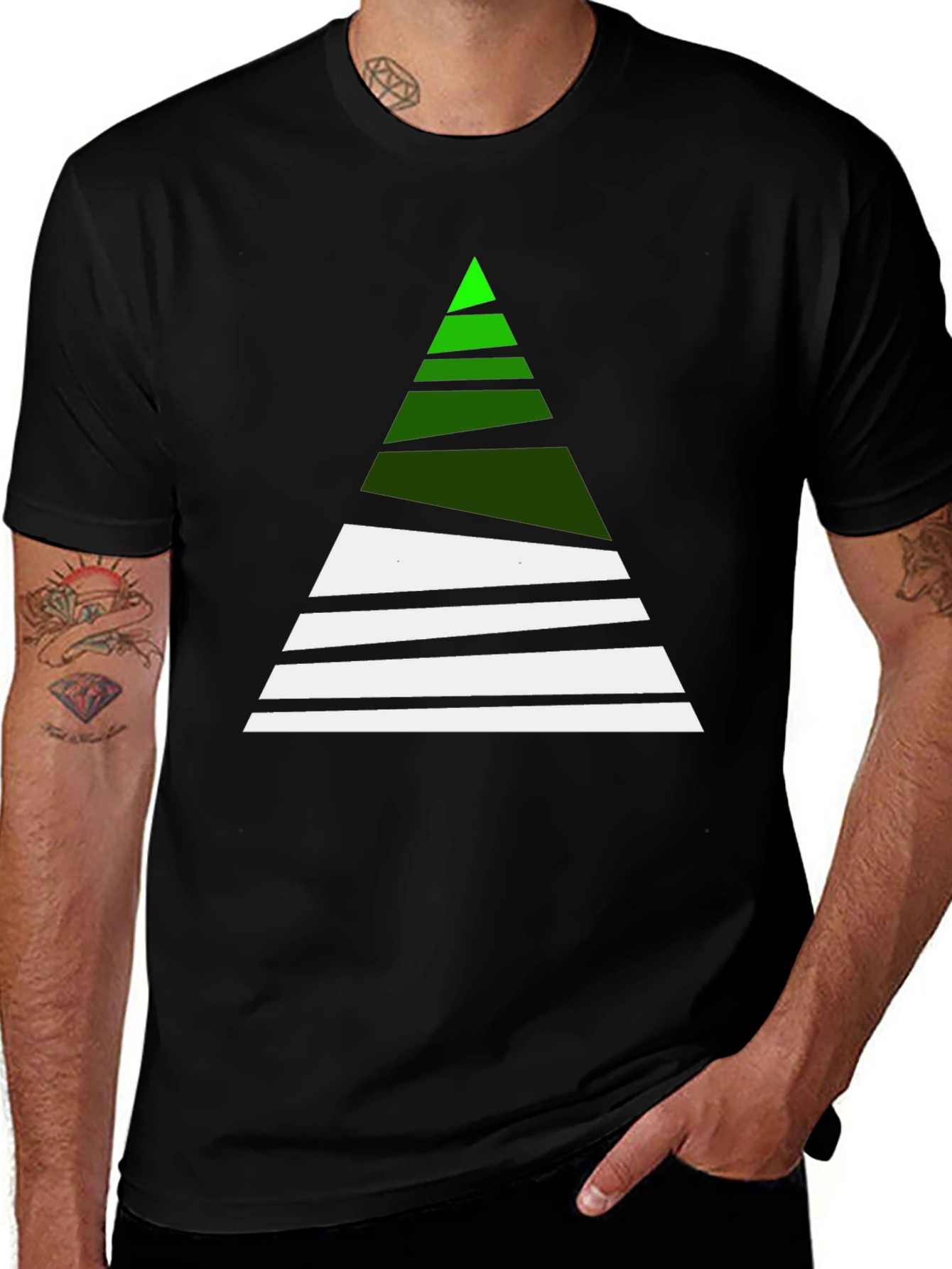 Variant 21 of Geometric Triangle Graphic Tee - Modern Minimalist Design