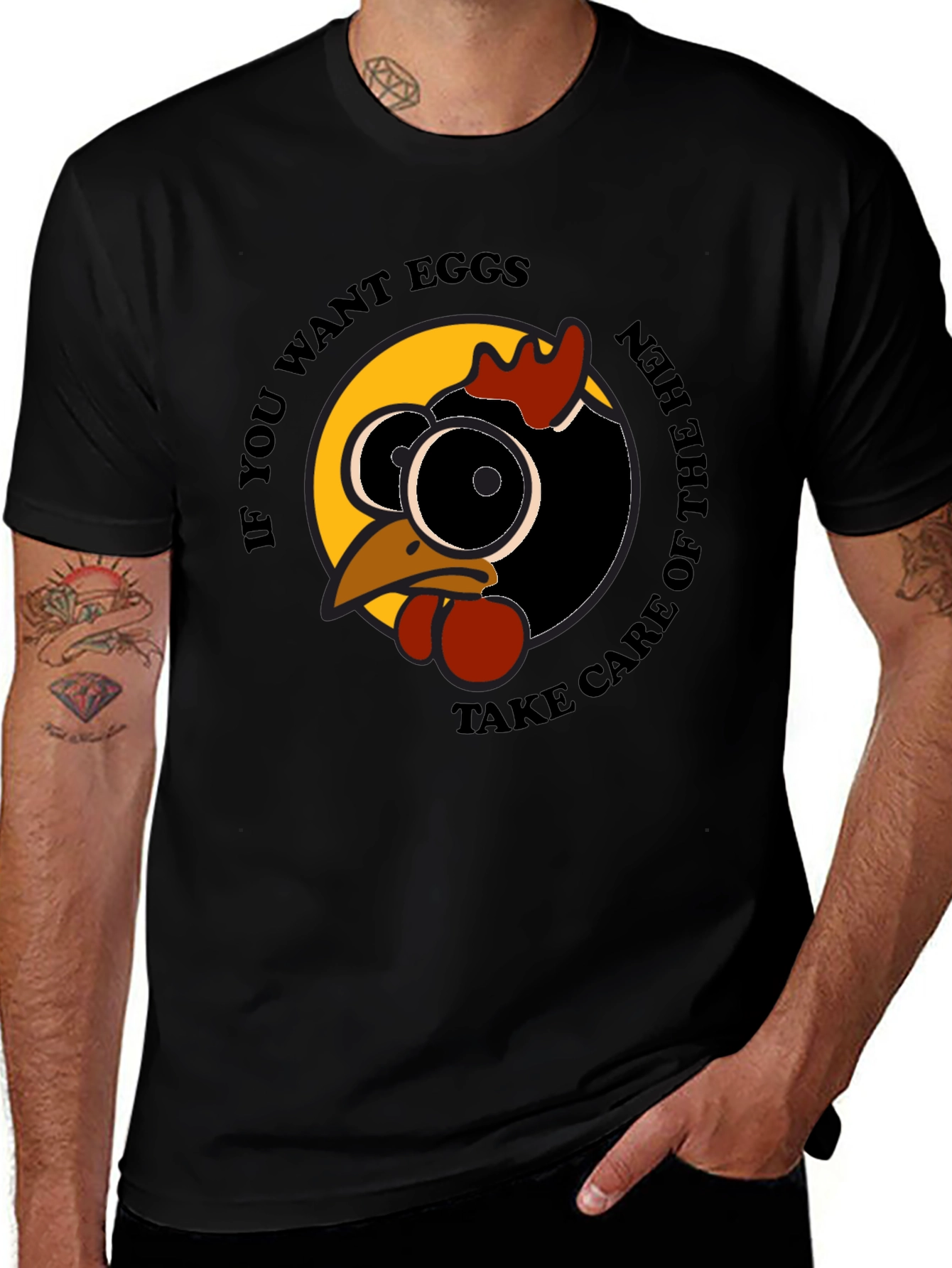 Variant 28 of Funny Hen T-Shirt - If You Want Eggs Humor Tee