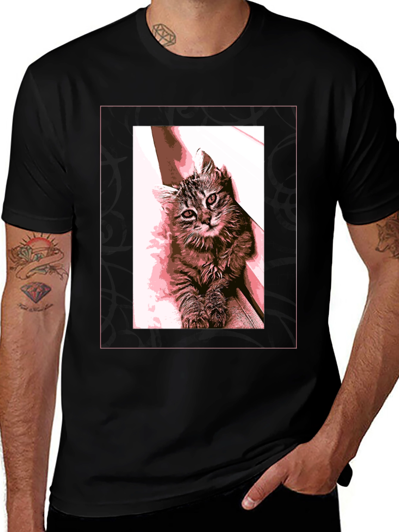 Variant 4 of Cat Lover Graphic Tee - Unisex Black T-Shirt