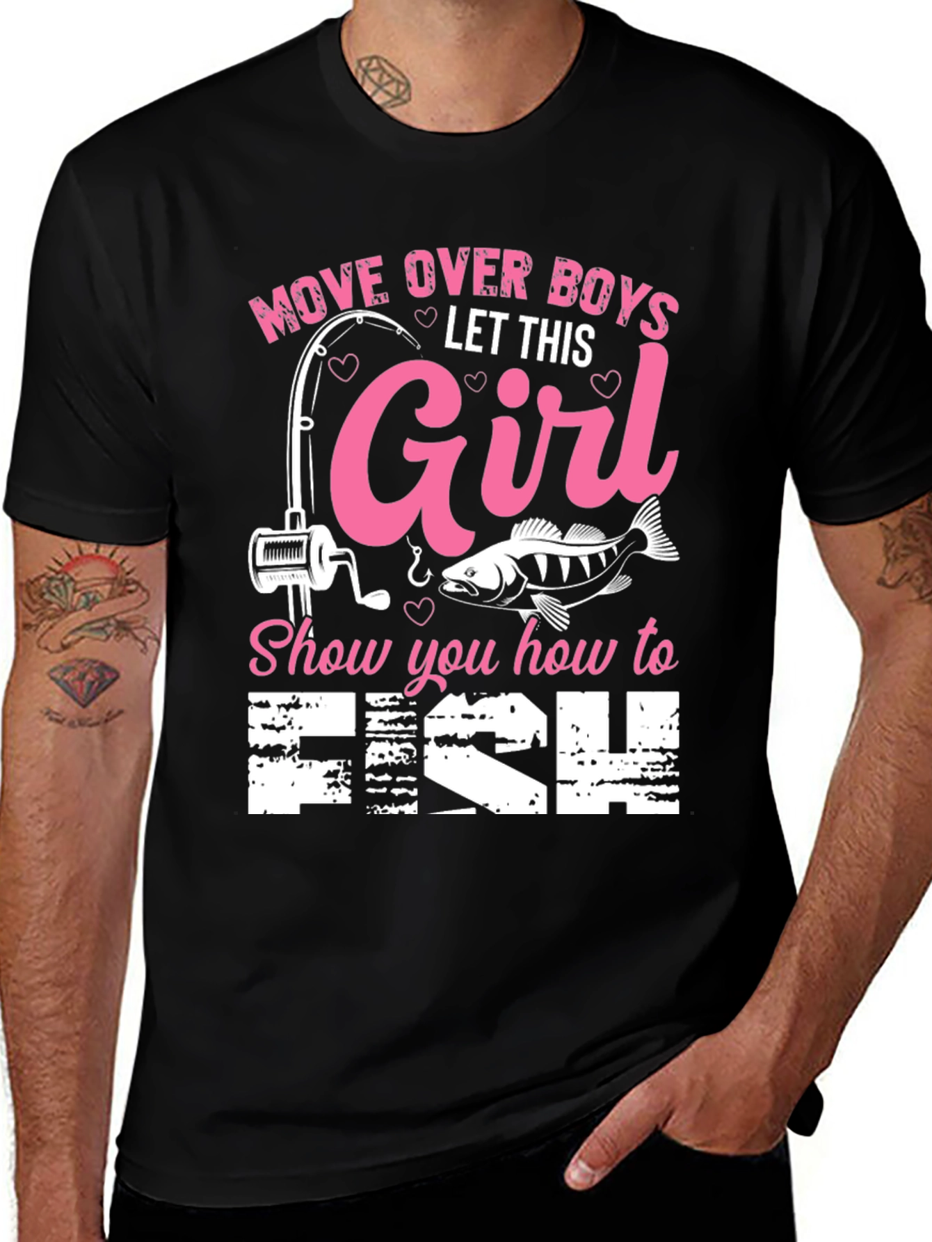 Variant 7 of Fishing Girl Graphic T-Shirt