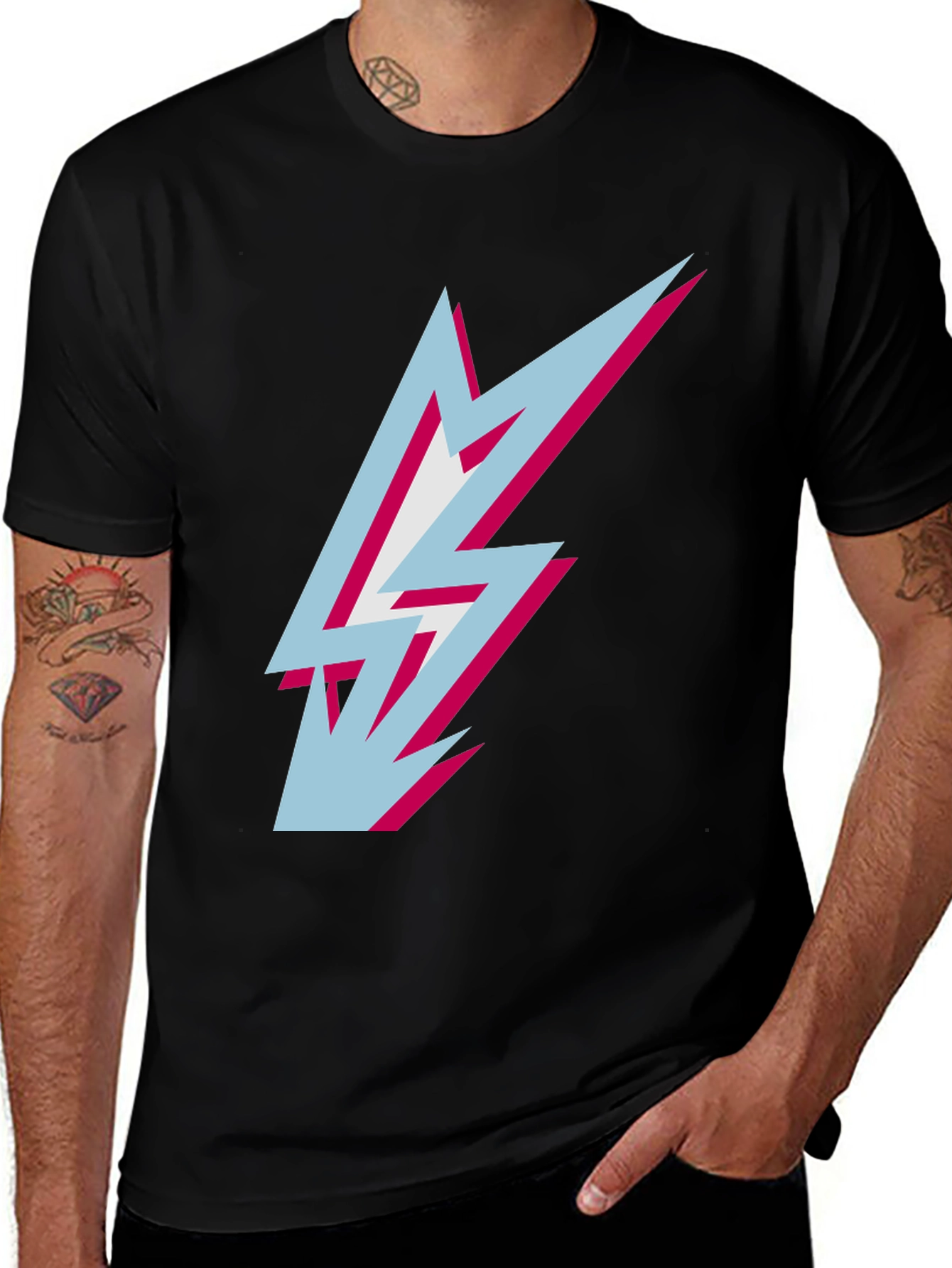 Variant 21 of Lightning Bolt Graphic Tee - Casual Cool