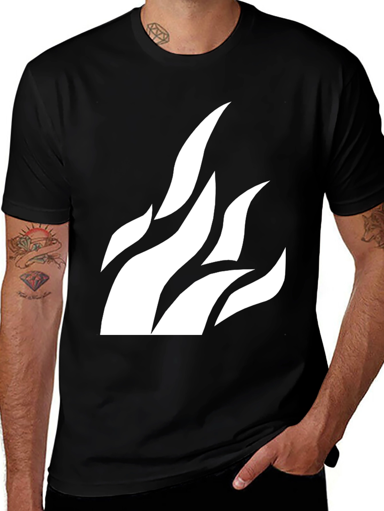 Variant 25 of Flame Graphic Black T-Shirt