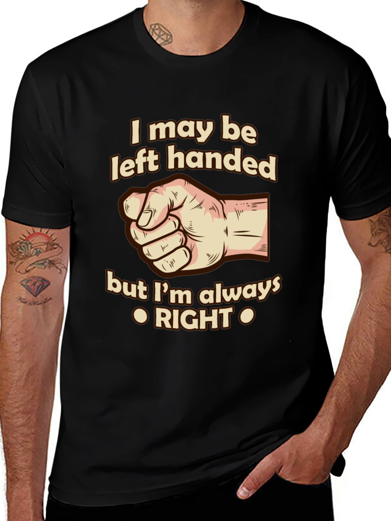 Variant 19 of Funny Left-Handed T-Shirt - Always Right!