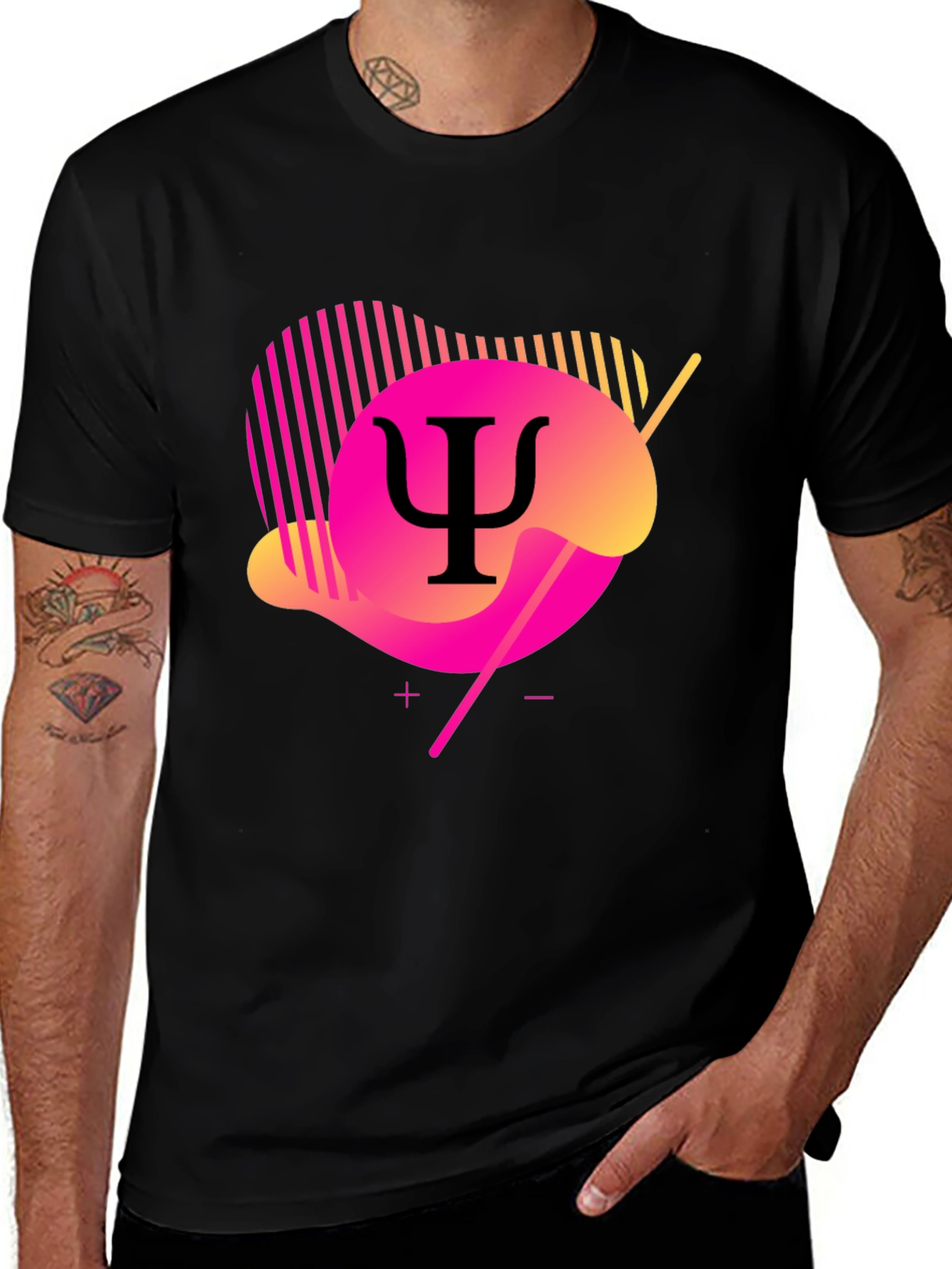 Variant 14 of Modern Psychology Symbol T-Shirt - Black