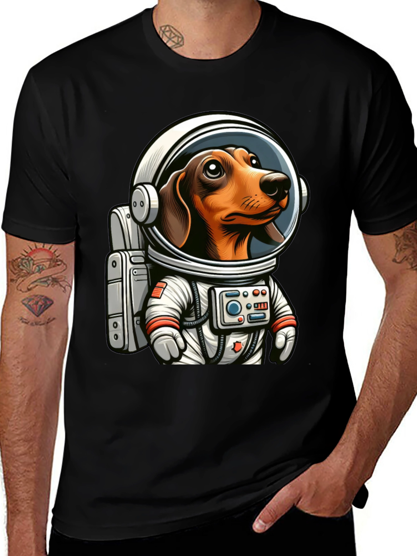 Variant 8 of Dachshund Astronaut T-Shirt