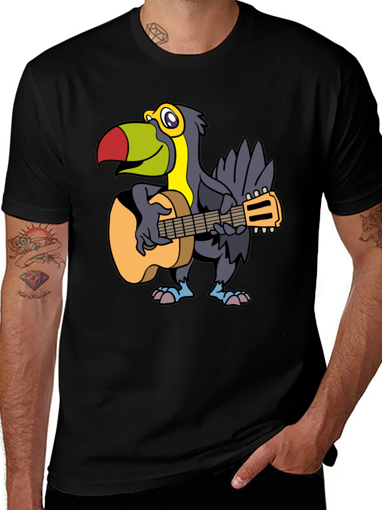 Variant 28 of Toucan Guitarist Graphic Tee