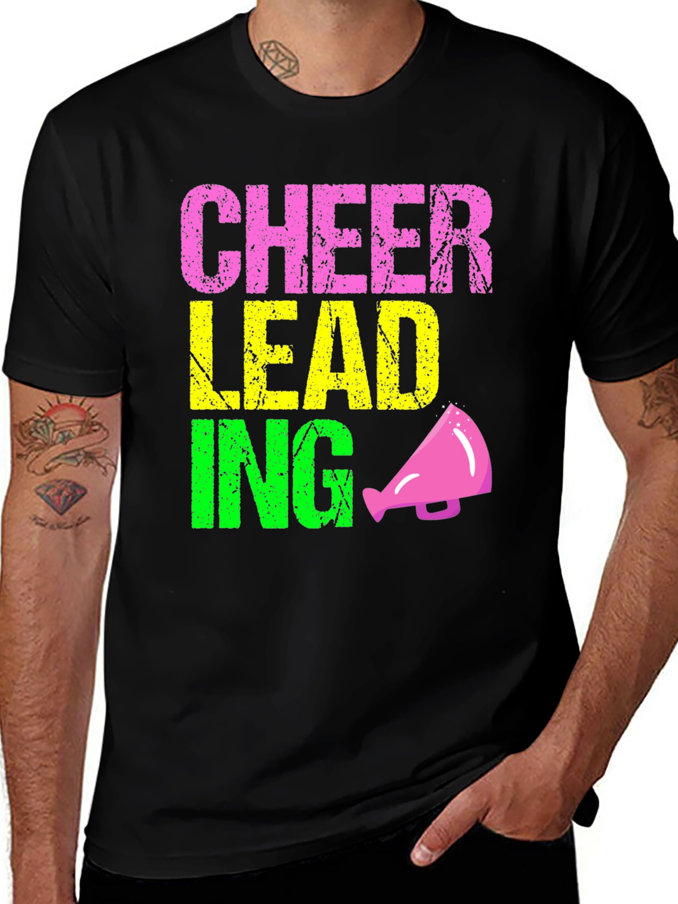 Variant 16 of Cheerleading Graphic Tee - Black