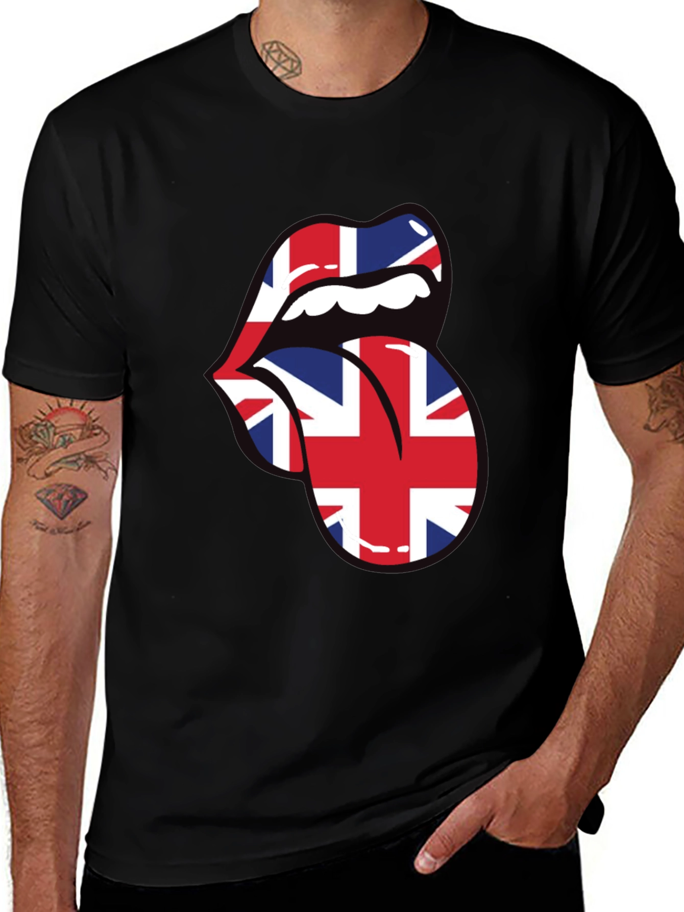 Variant 26 of Union Jack Lips Graphic Tee