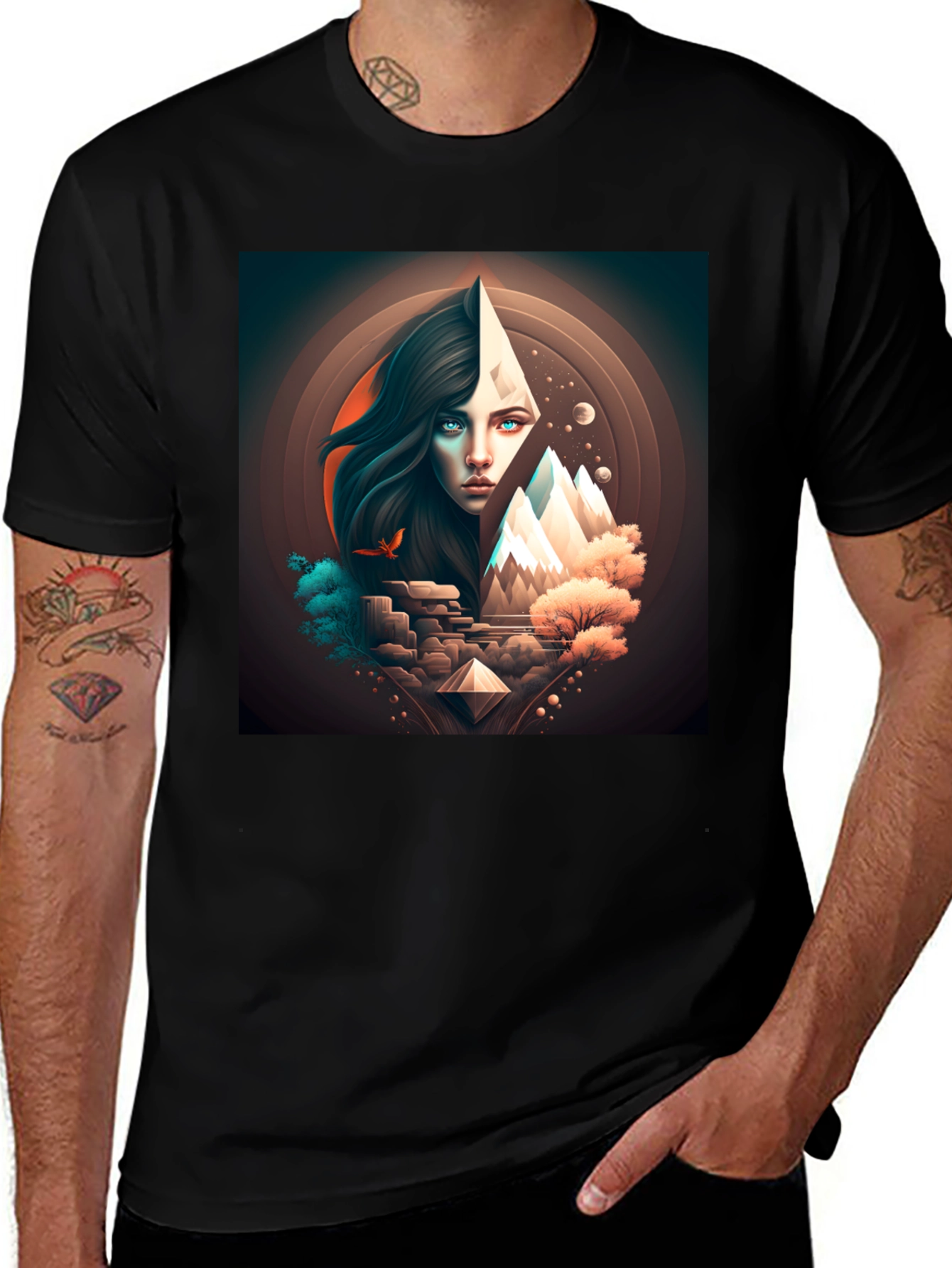 Variant 19 of Mystic Mountain Graphic Tee - Unique Design