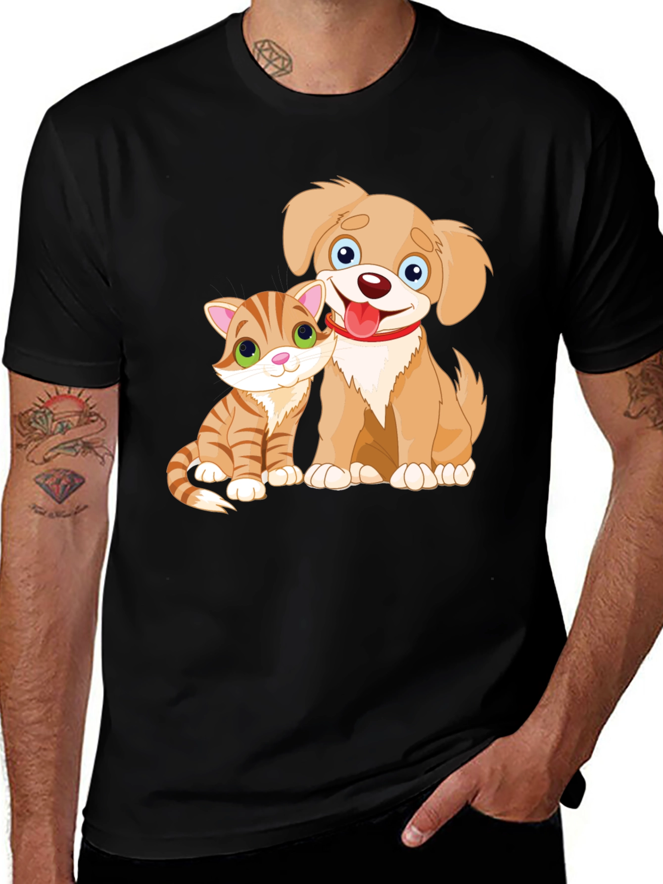 Variant 9 of Cute Cartoon Pet Graphic T-Shirt