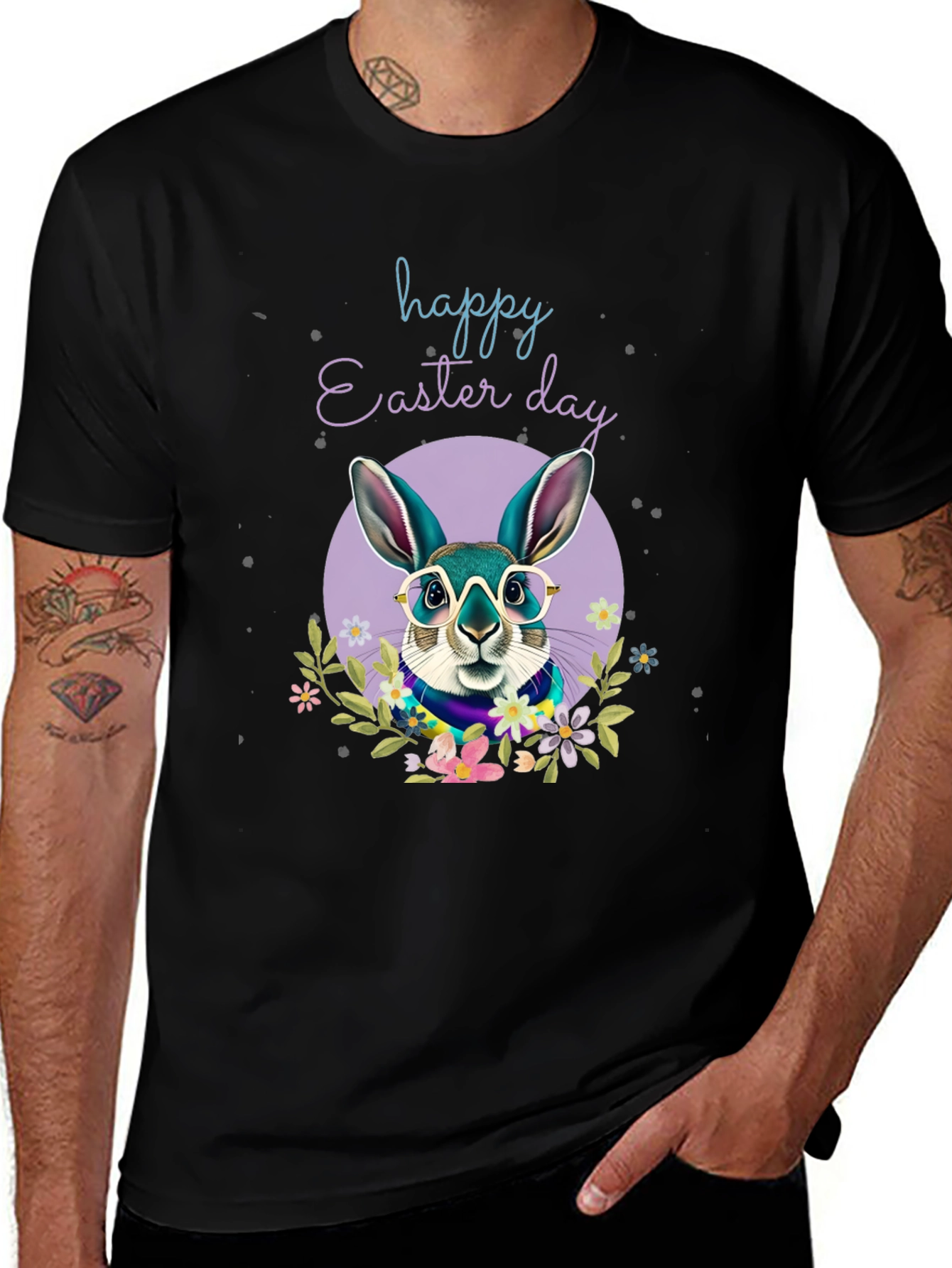 Happy Easter Day T-Shirt with Bunny