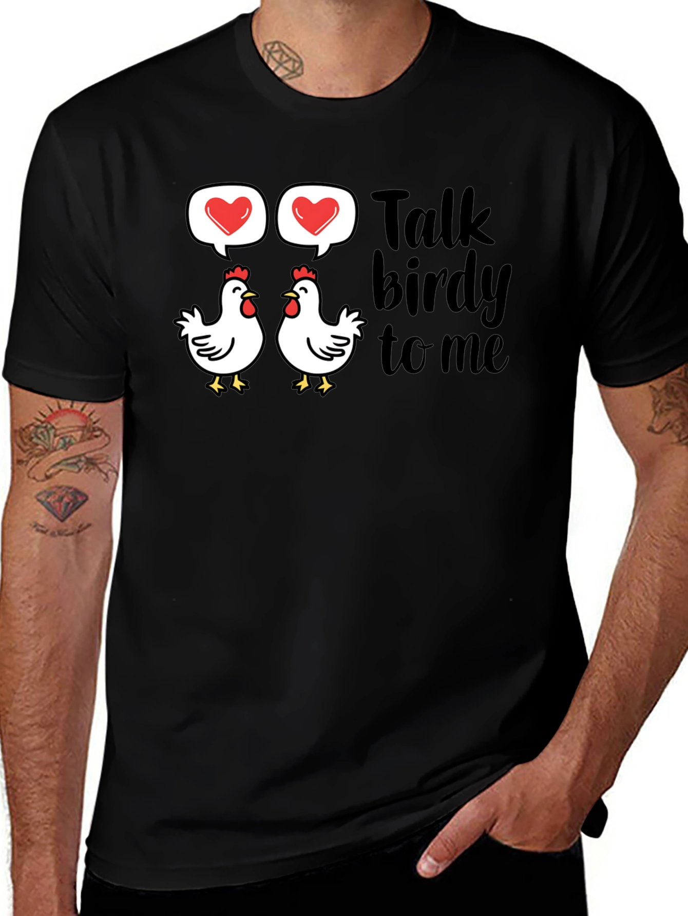 Variant 13 of Talk Birdy To Me T-Shirt Chicken Love Funny Tee
