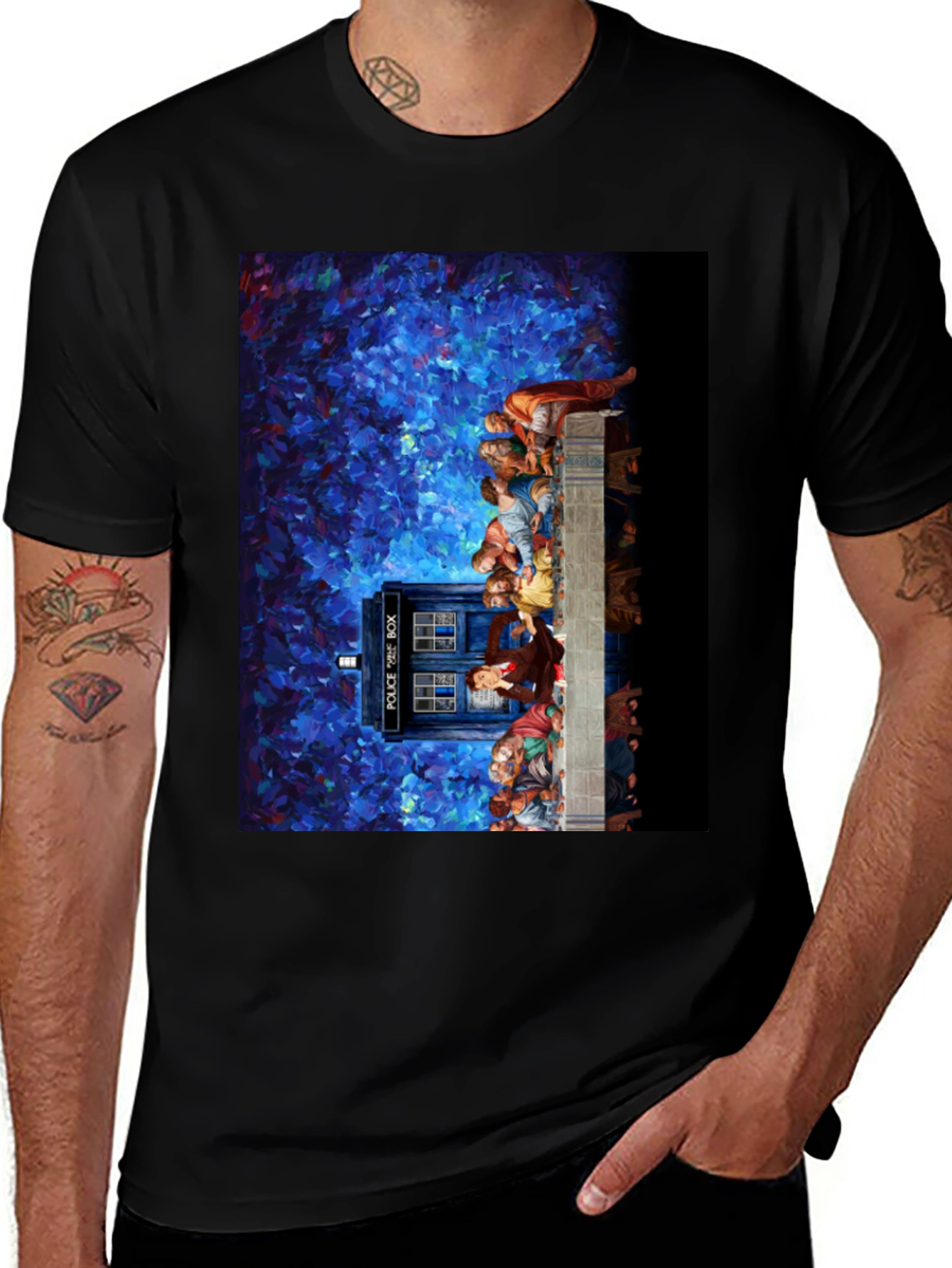Dr Who Tardis Impressionist Art T-Shirt