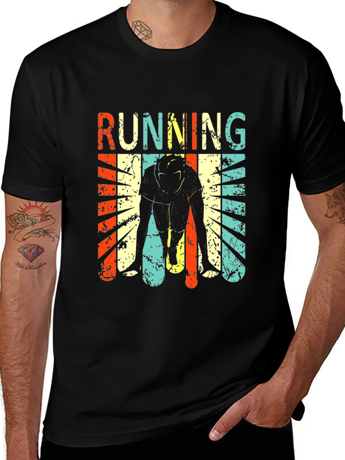 Variant 23 of Retro Running T-Shirt | Vintage Style Runner Tee