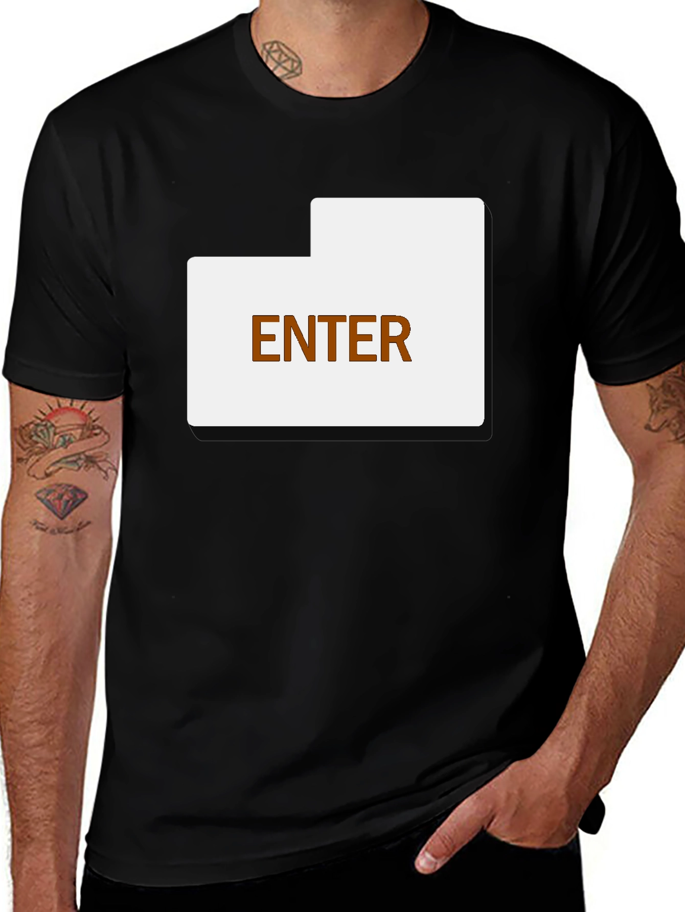 Enter Key Graphic T-Shirt - Geek Chic Style