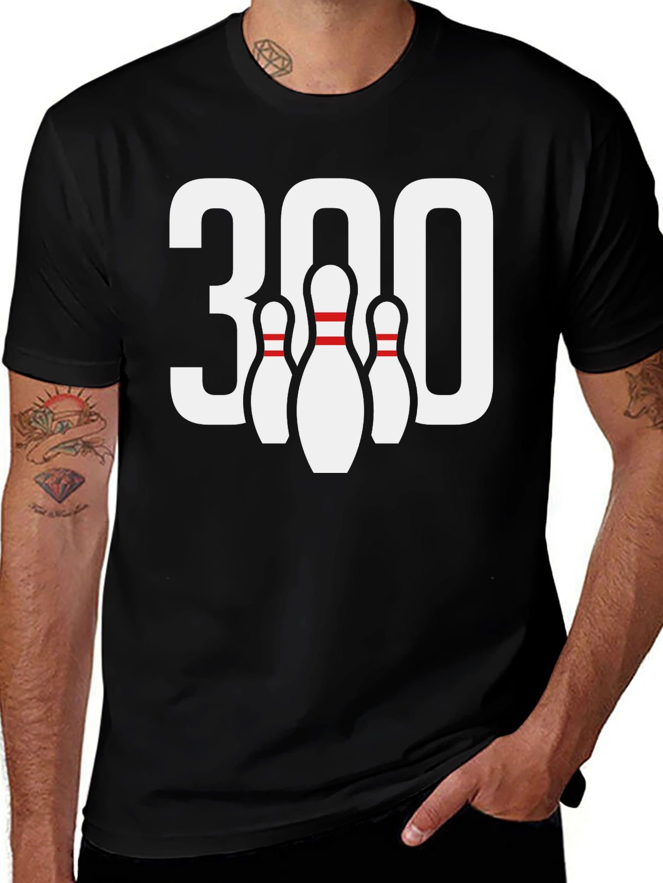 Variant 5 of 300 Bowling T-Shirt - Perfect Score!