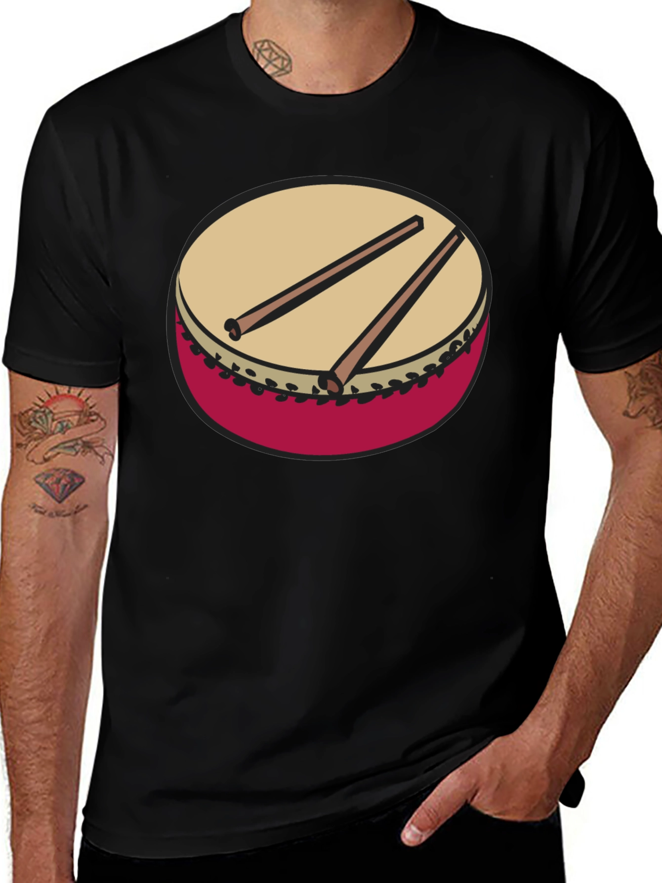 Drum Graphic Tee - Percussion Instrument T-Shirt