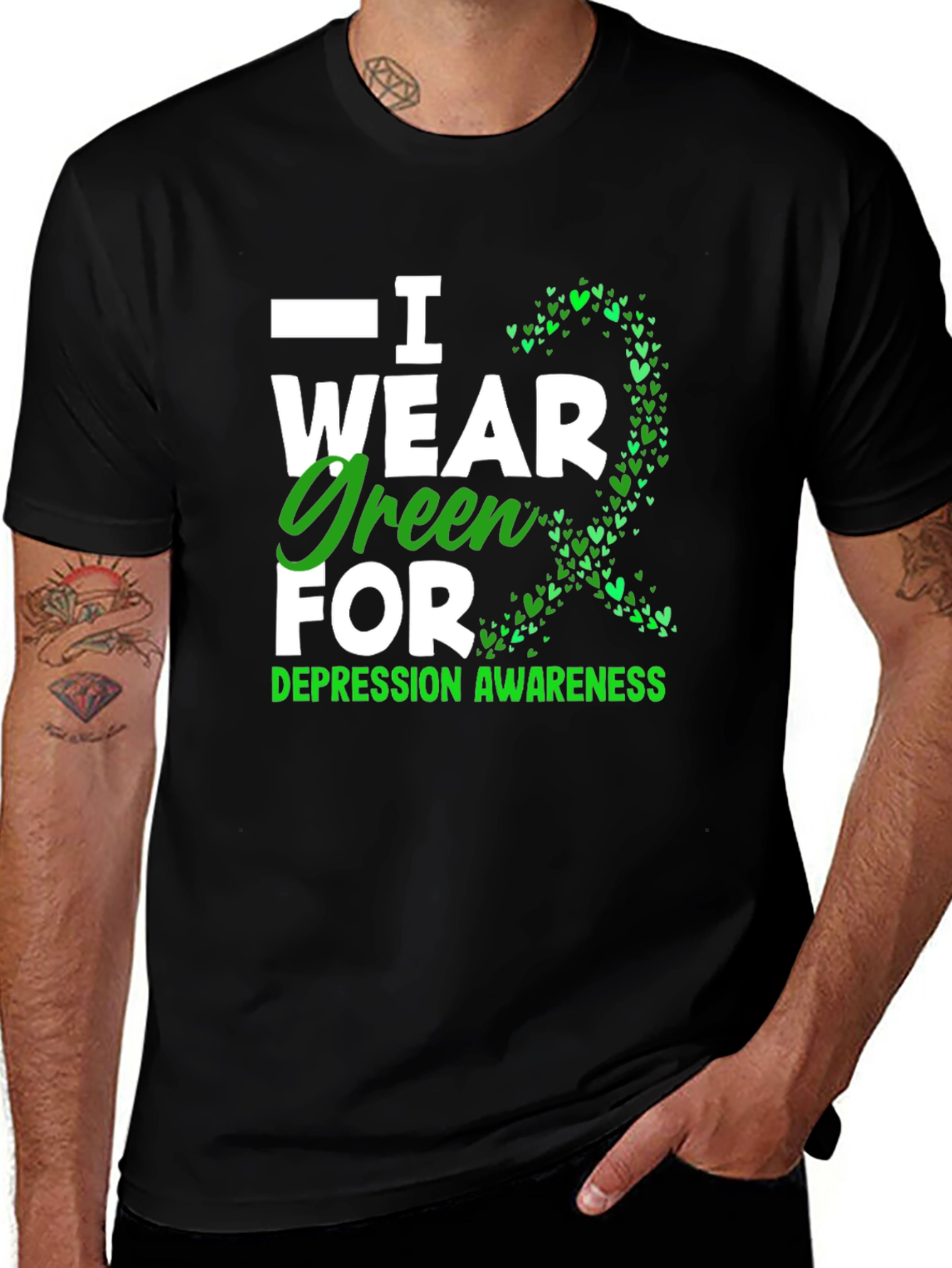 I Wear Green for Depression Awareness T-Shirt