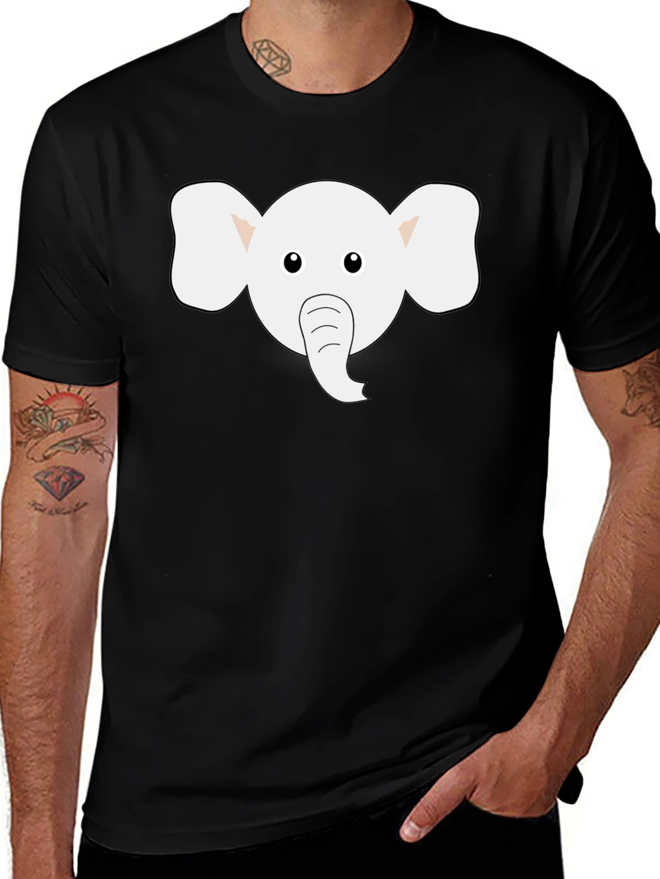 Variant 5 of Elephant Graphic Tee - Cute Cartoon Animal Shirt