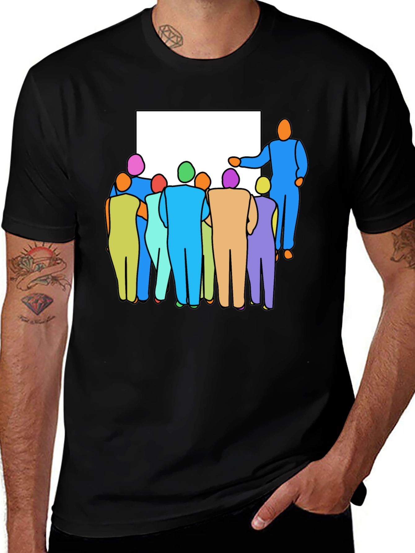 Variant 30 of Abstract Crowd Graphic Print Tee