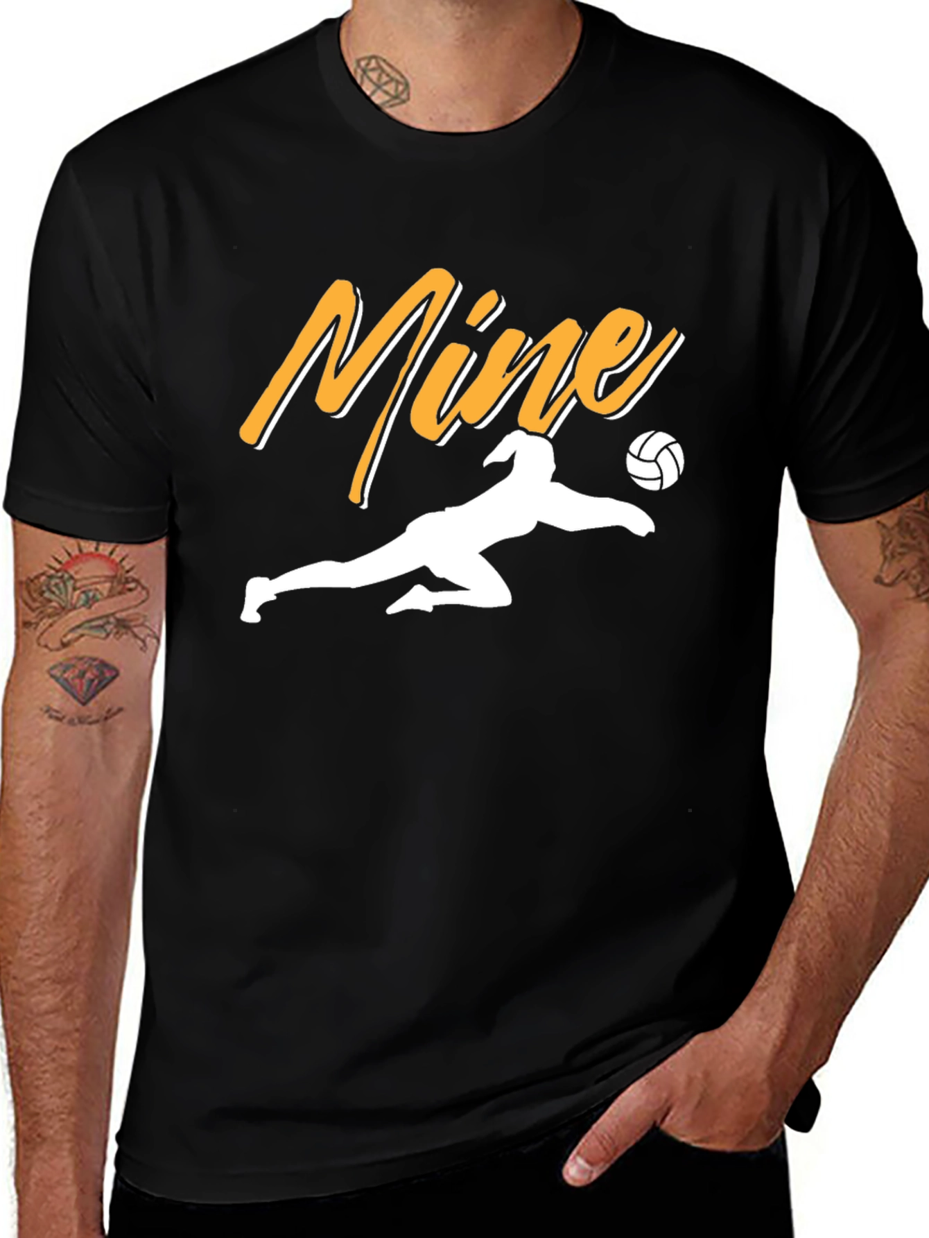 Variant 8 of Volleyball Player Mine Graphic T-Shirt