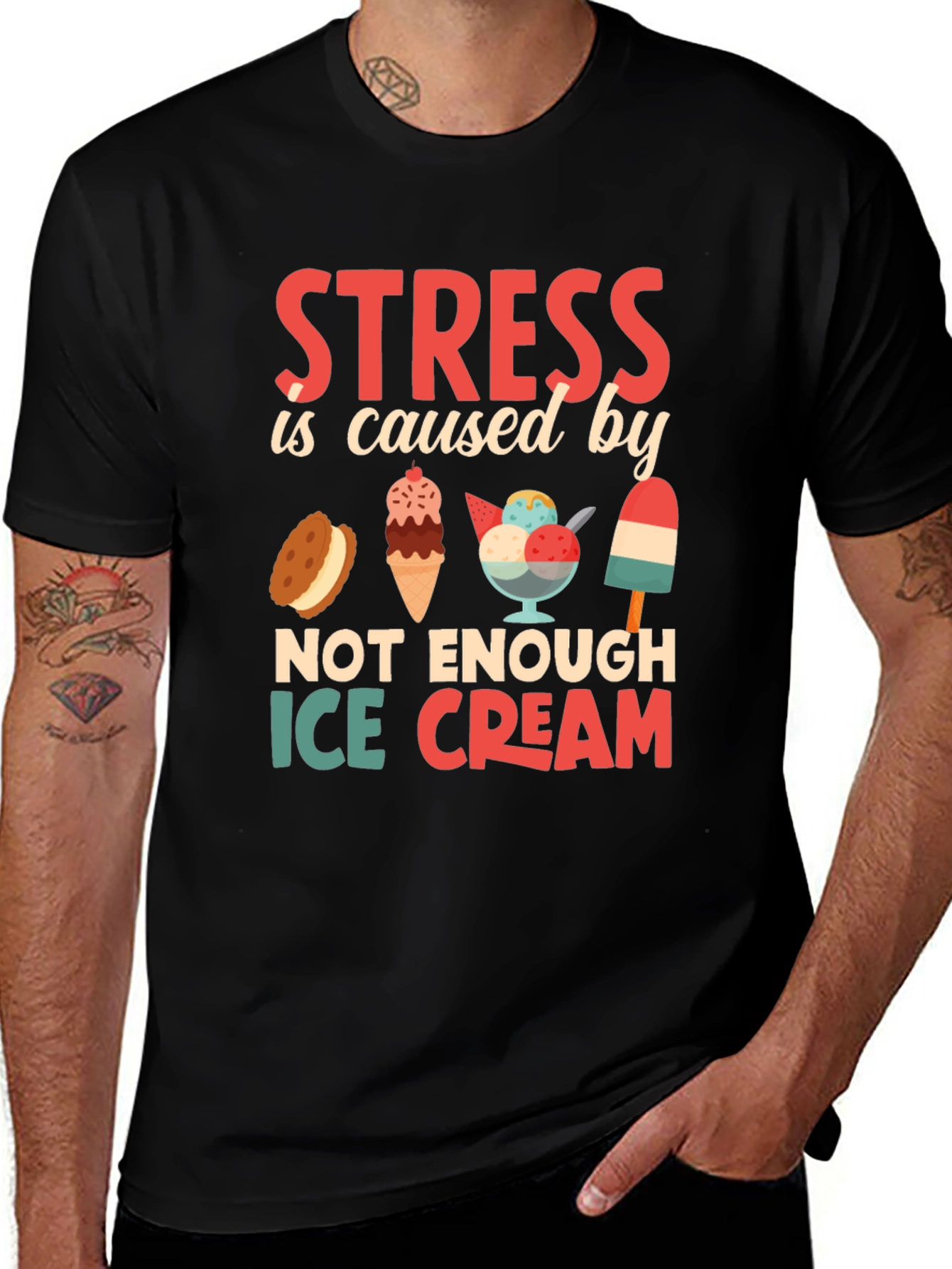 Variant 28 of Stress Ice Cream T-Shirt