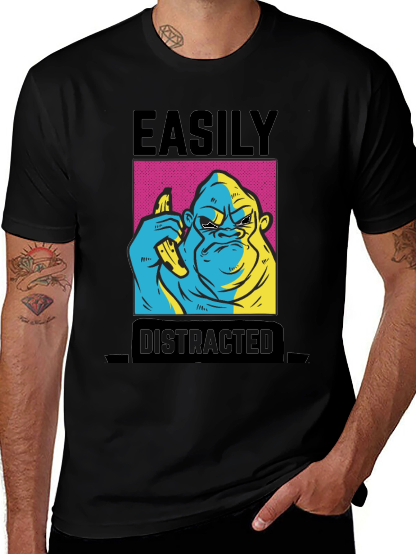 Variant 18 of Easily Distracted Gorilla Banana T-Shirt