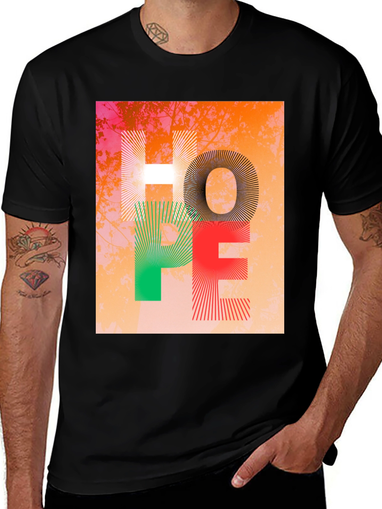 Variant 9 of Hope Graphic Print Crew Neck T-Shirt