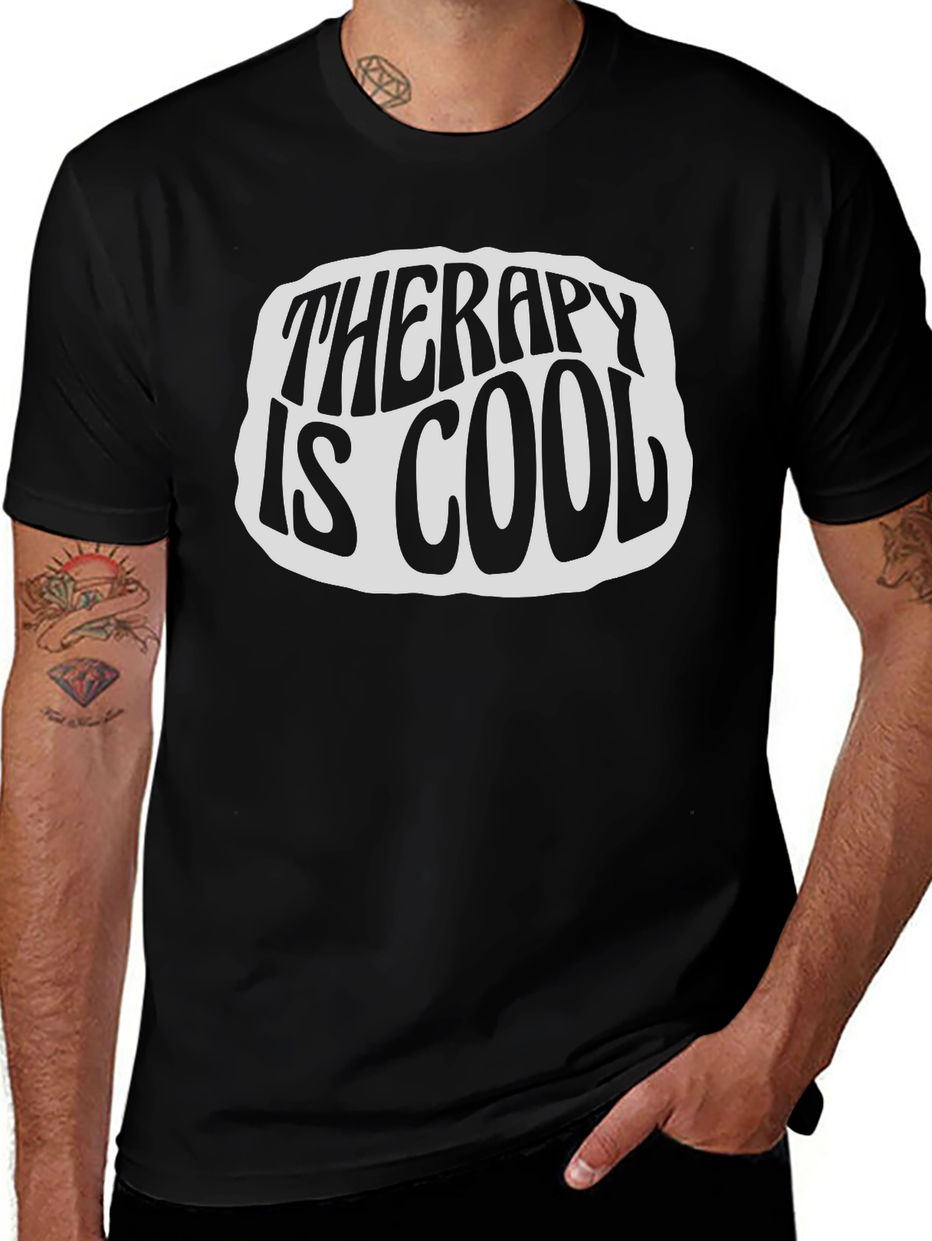 Variant 16 of Therapy is Cool Graphic Tee - Stylish Comfort