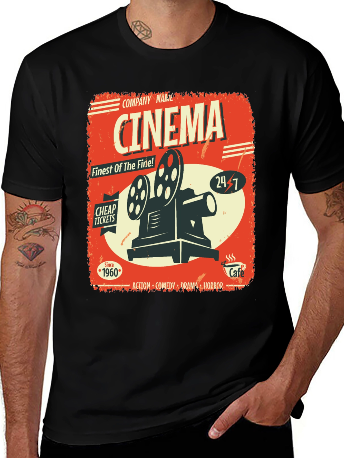 Variant 17 of Vintage Cinema Graphic T-Shirt