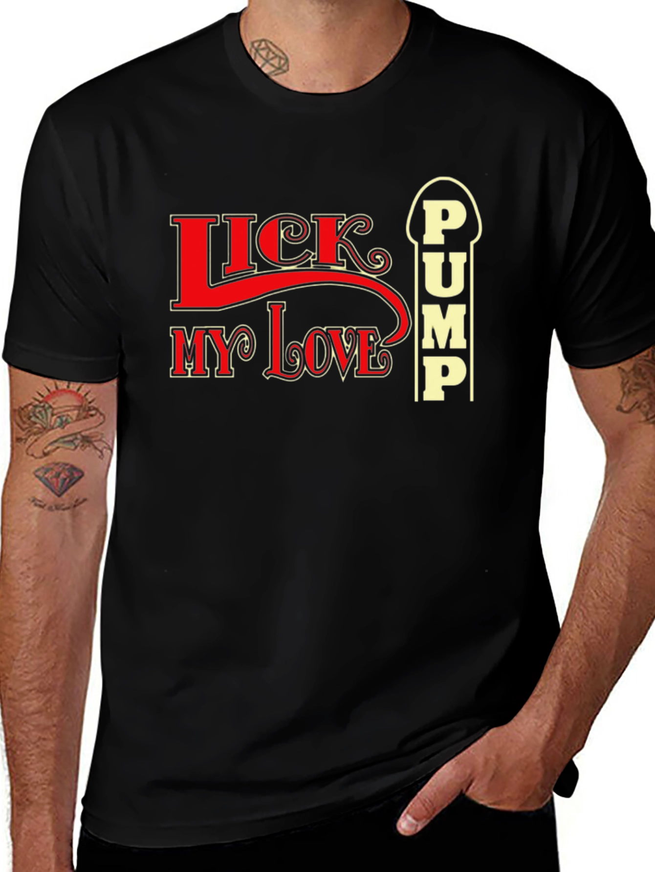 Variant 27 of Lick My Love Pump Funny Graphic T-Shirt